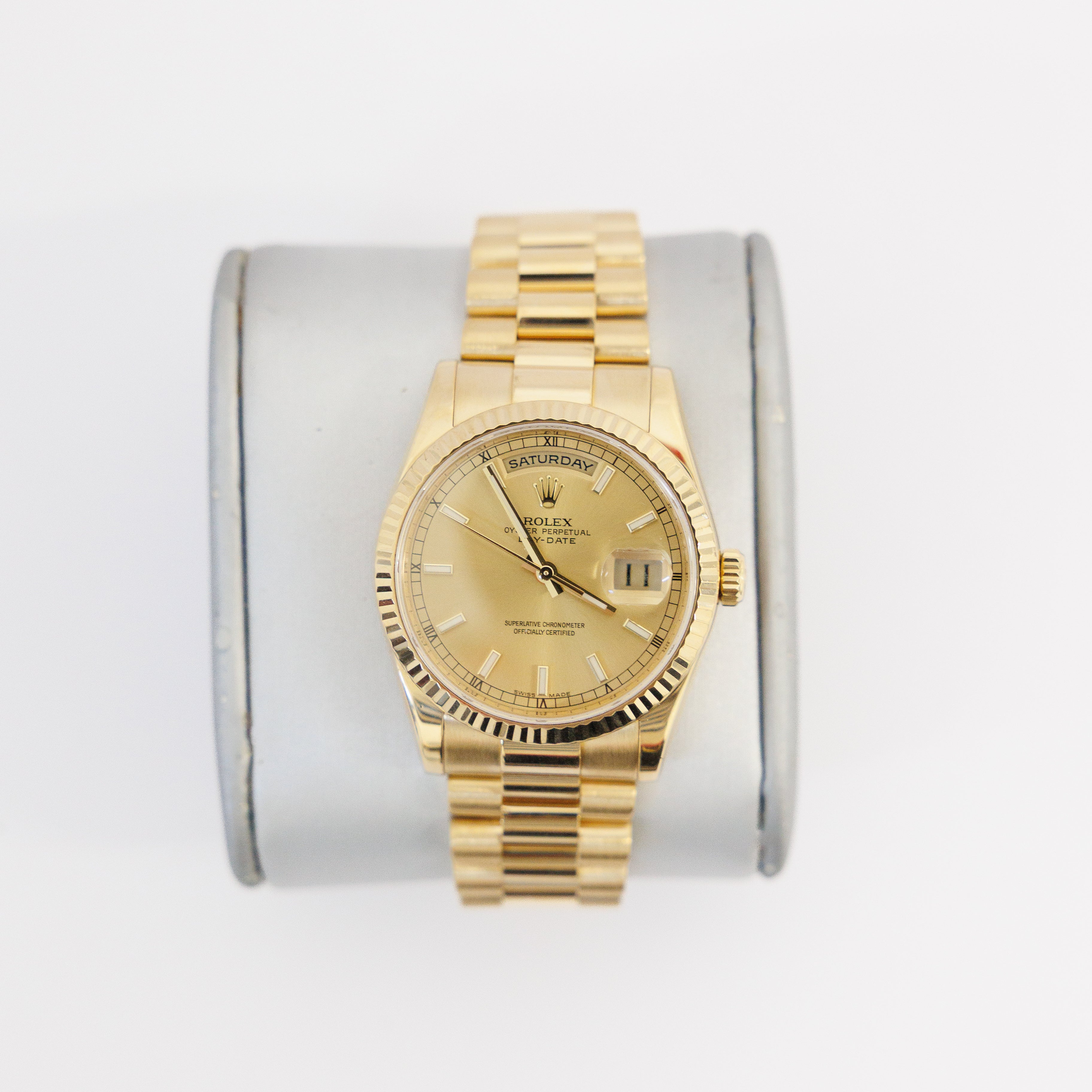 Rolex Day-Date 36 18KT Yellow Gold Champagne Dial Ref 118238 2012 Complete Set