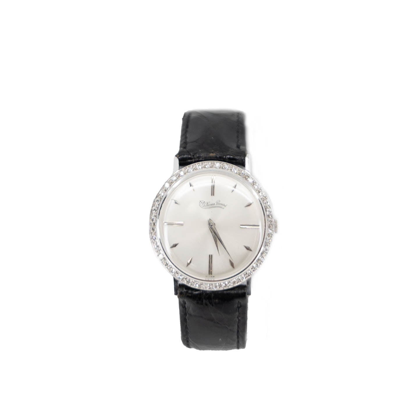 Vintage 1960s Lucien Piccard 18K White Gold Watch