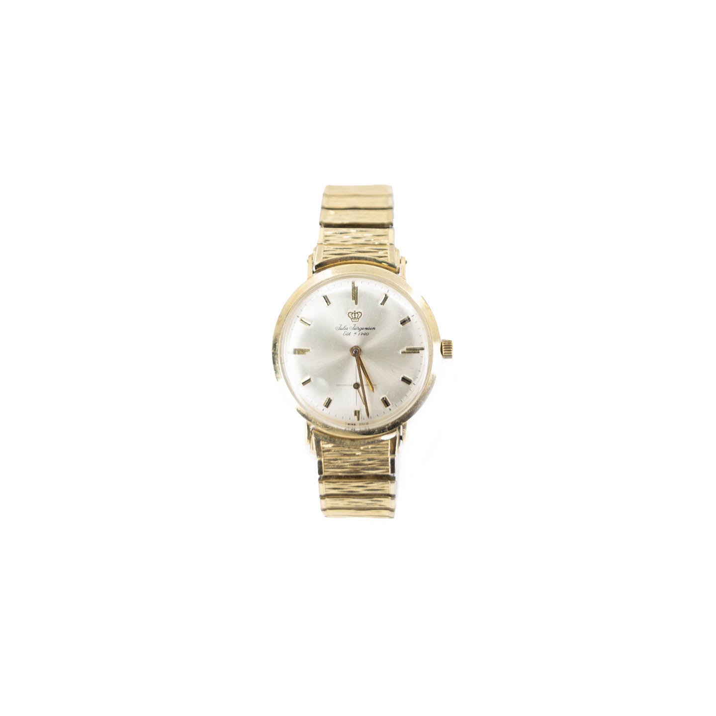 Vintage 1970s Jules Jurgensen 14K Gold Watch 31mm