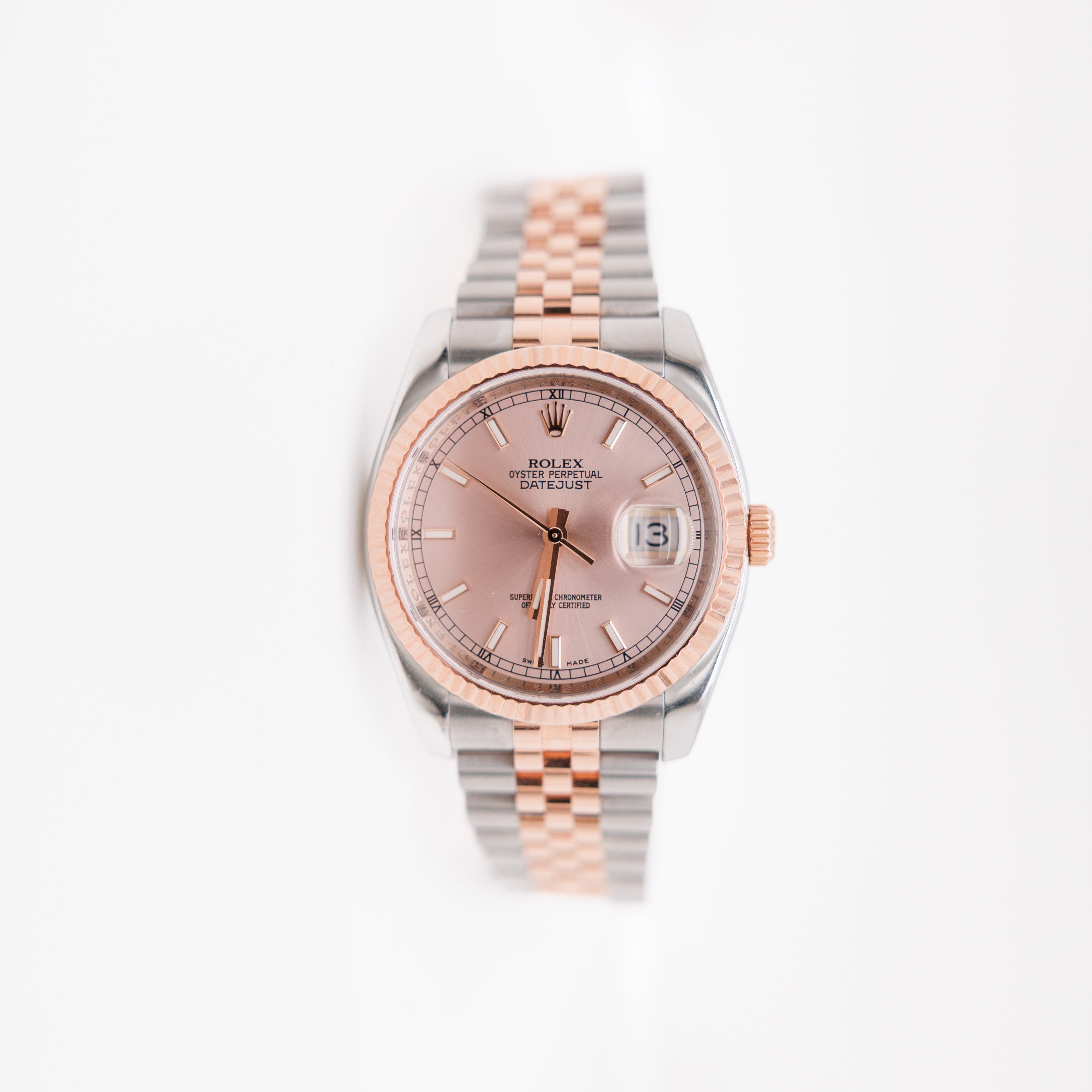 Rolex Datejust 36 Ref 116231 18KT Rose Gold Stainless Steel Used