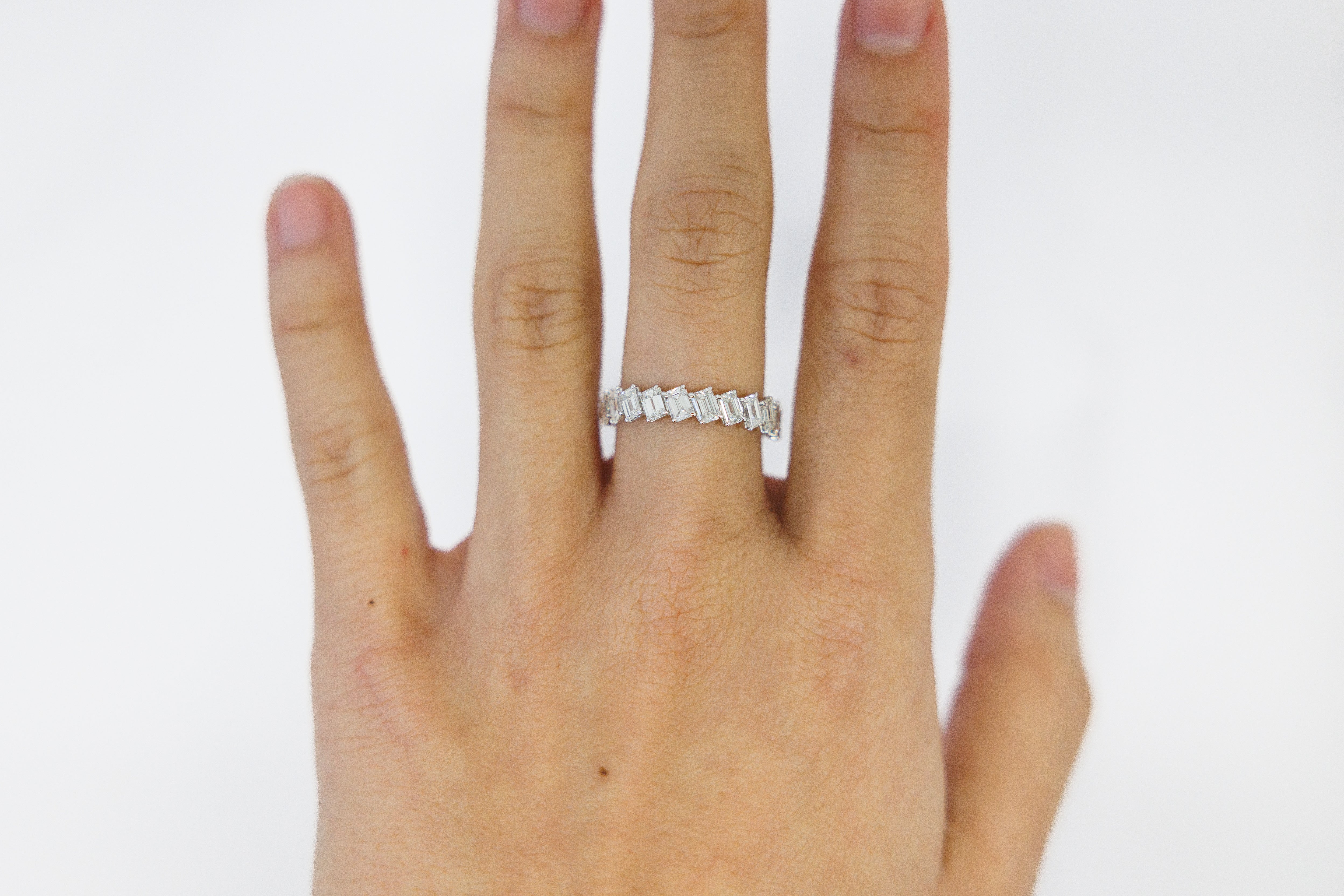1.65 CTW Natural Diamond Baguette Wedding Band Ring White Gold