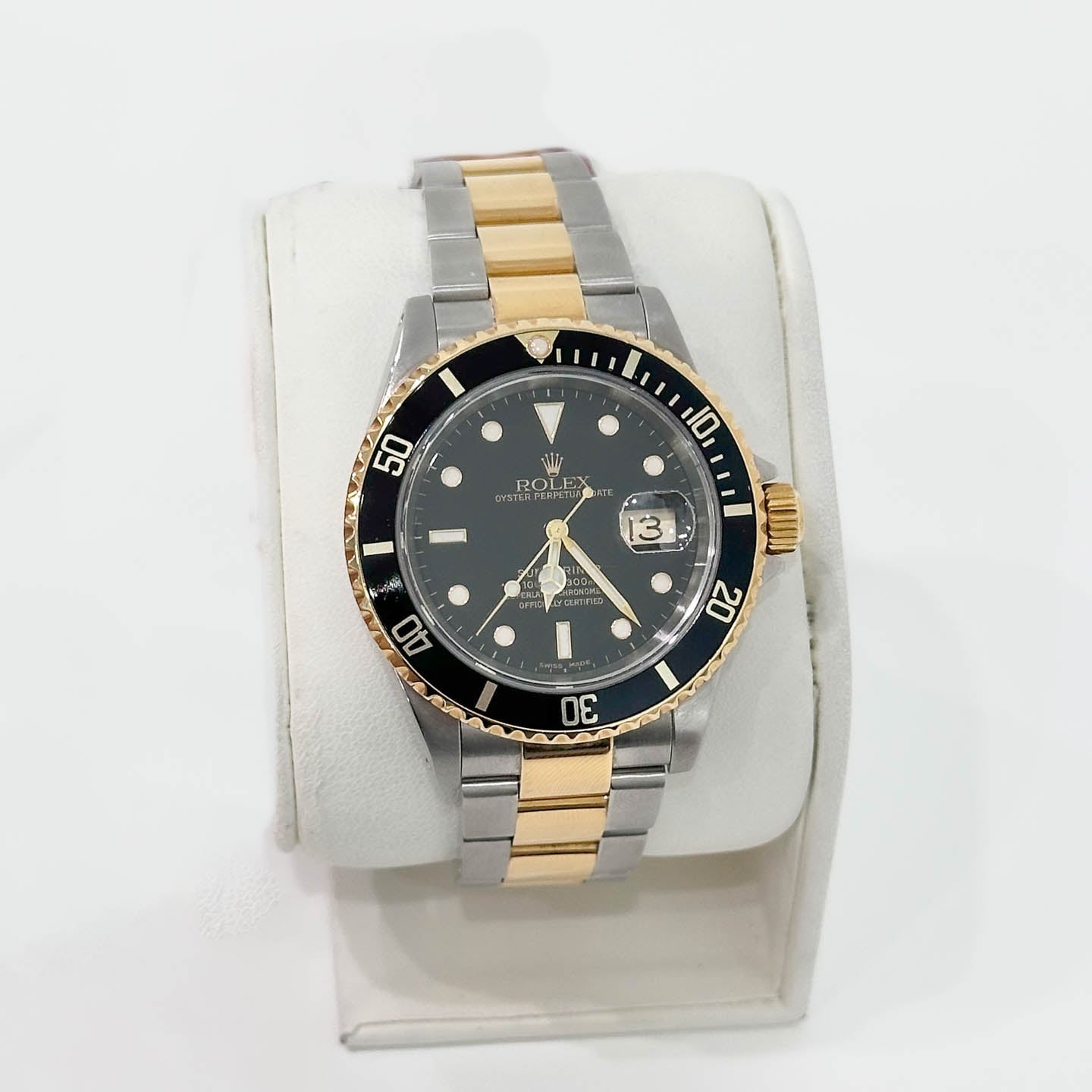 Rolex Submariner Black 18KT Yellow Gold/ Stainless Steel 16613