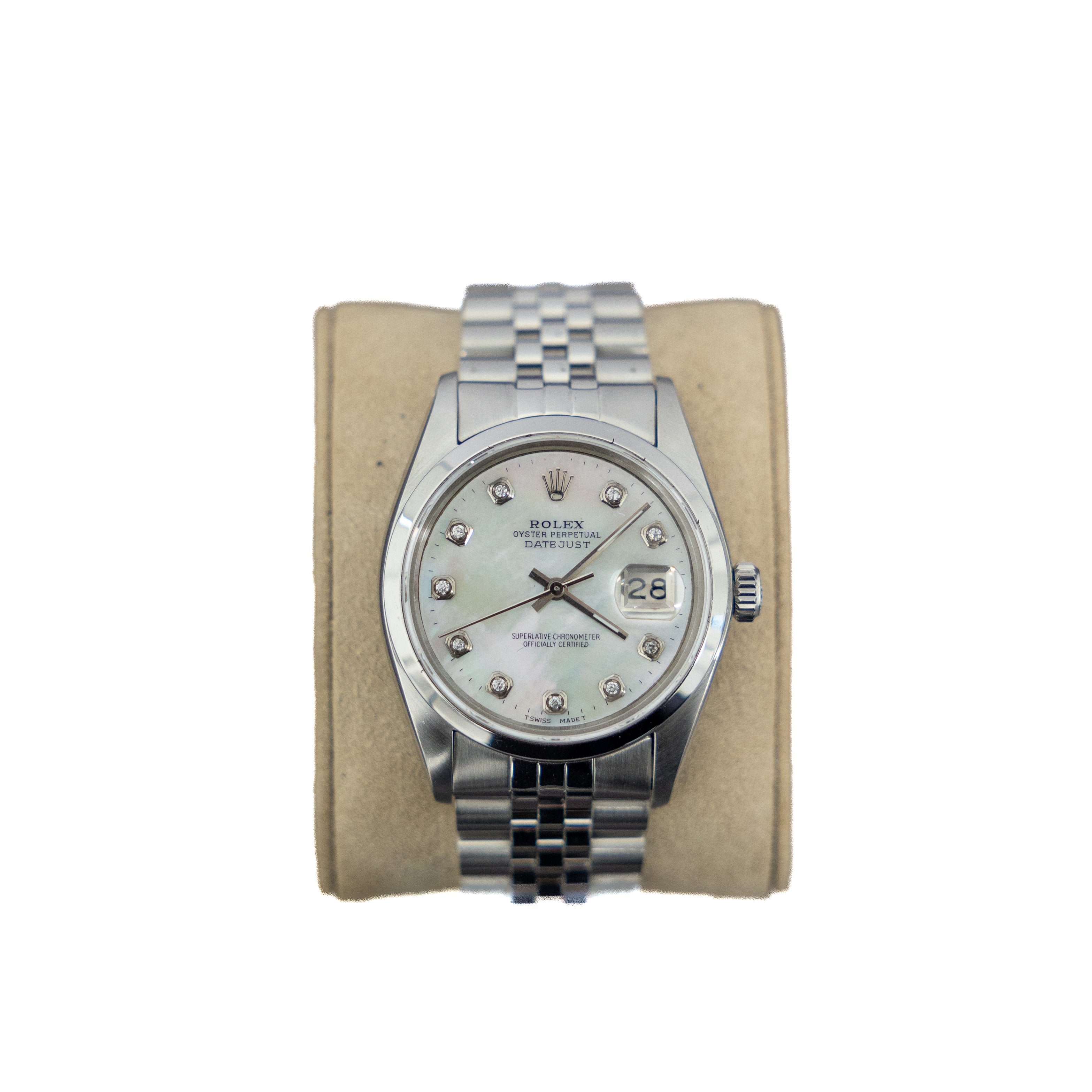 Rolex DateJust 36MM Stainless Steel Custom Mother of Pearl Dial 116233