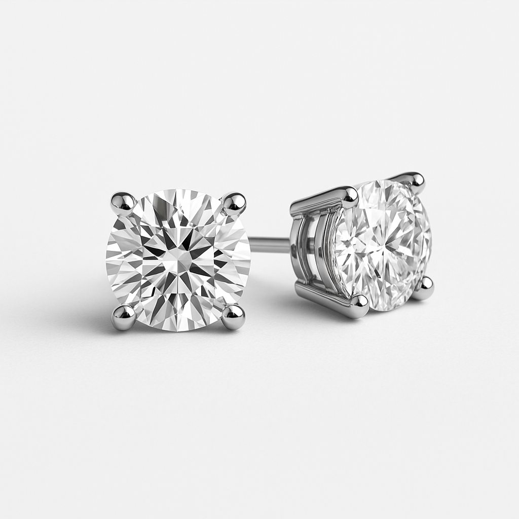 Lab Diamond Stud Earrings 3.5 cttw