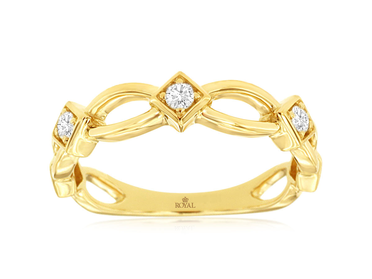 0.12 CTW Natural Diamond Ring Yellow Gold