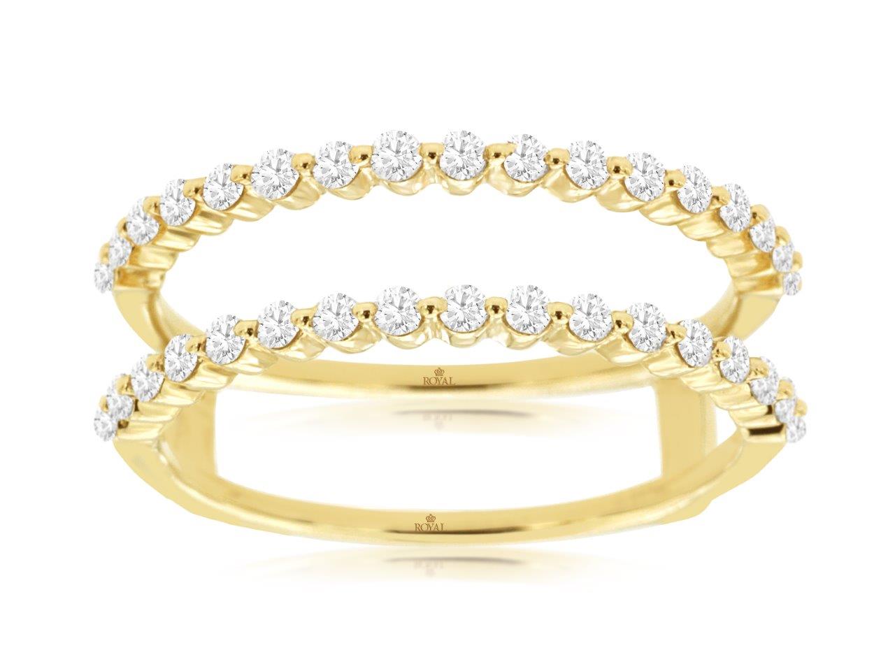 Natural Diamond Ring Jacket 14kt Yellow