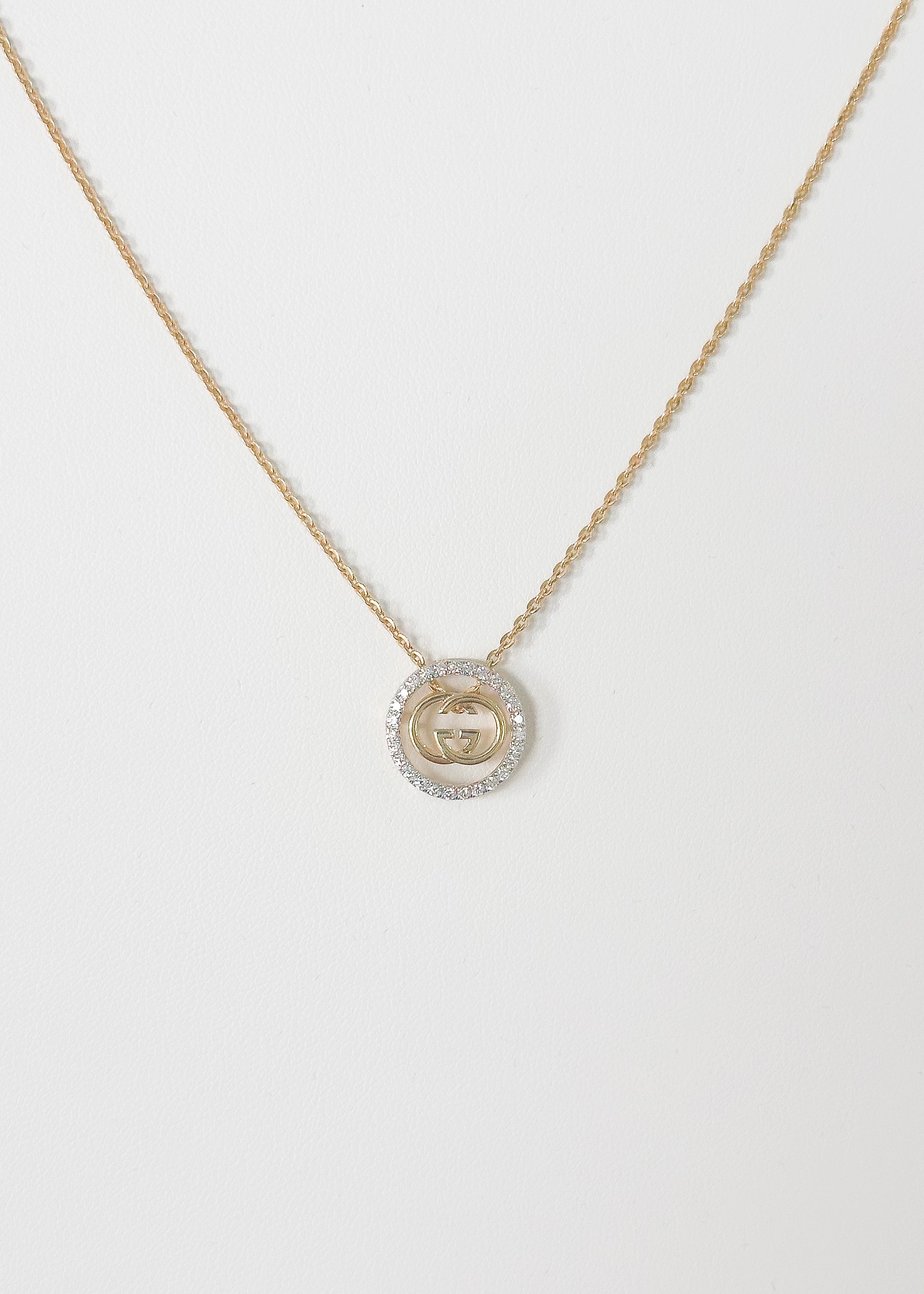 .30 CTW Diamond GG Pendant Necklace 14KT Yellow Gold