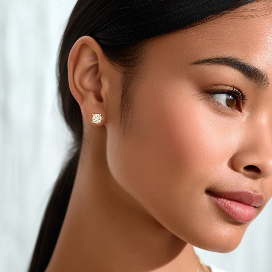 Lab Diamond Stud Earrings 3 cttw