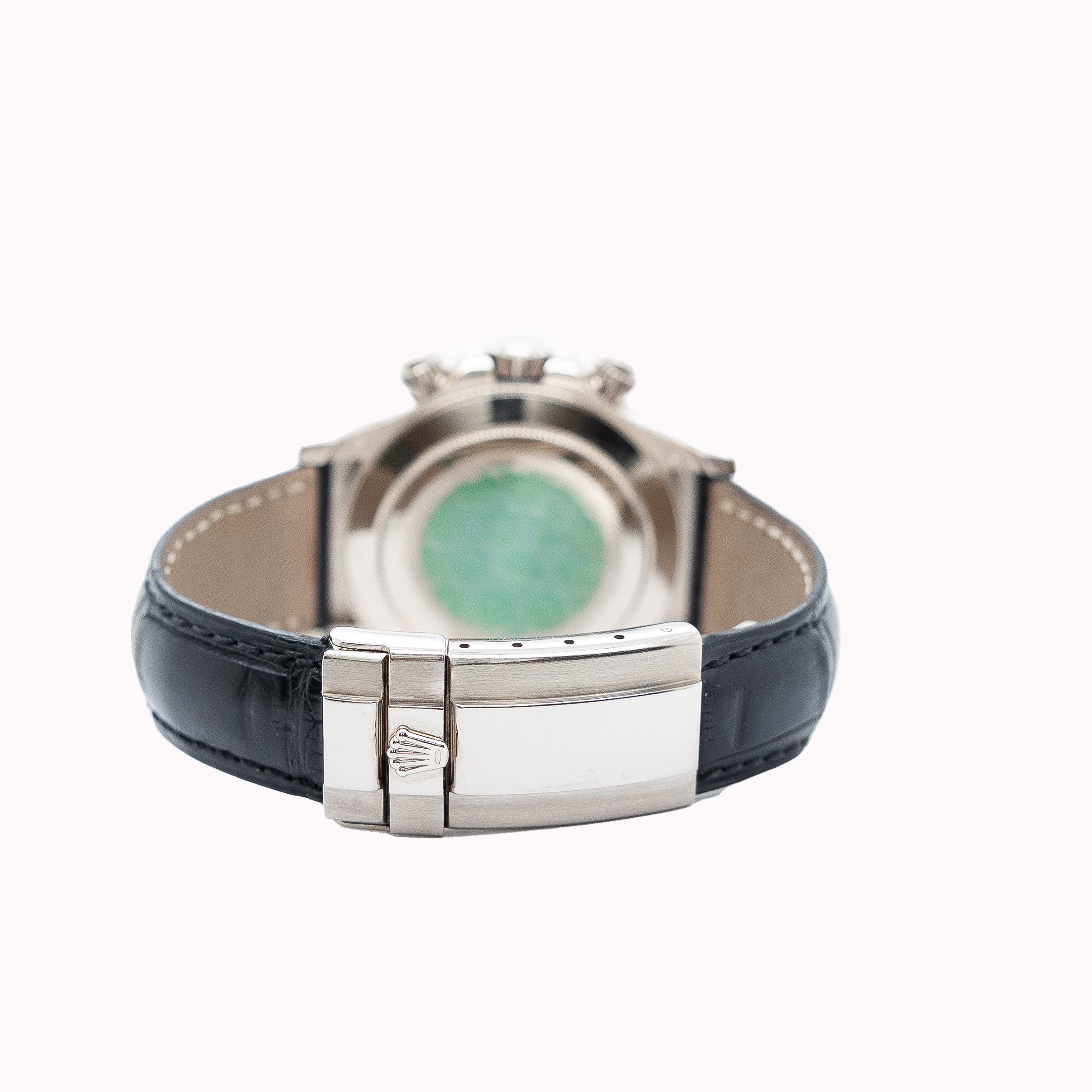 Rolex Daytona 116519 40mm Meteorite Dial 18k White Gold Leather Band