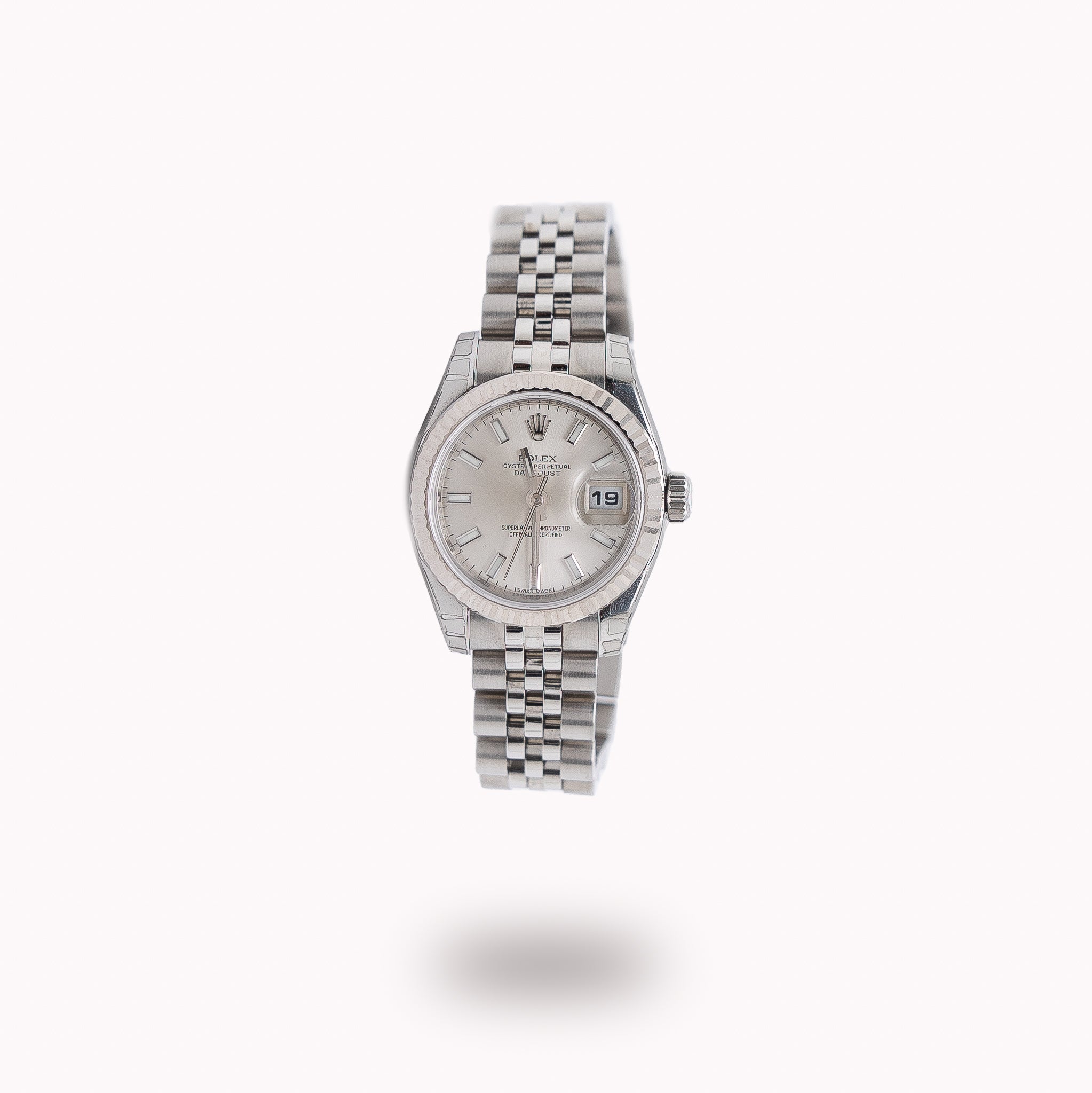 Rolex Datejust 179174 26mm Silver Stick Dial Stainless Steel & 18k White Gold Jubilee