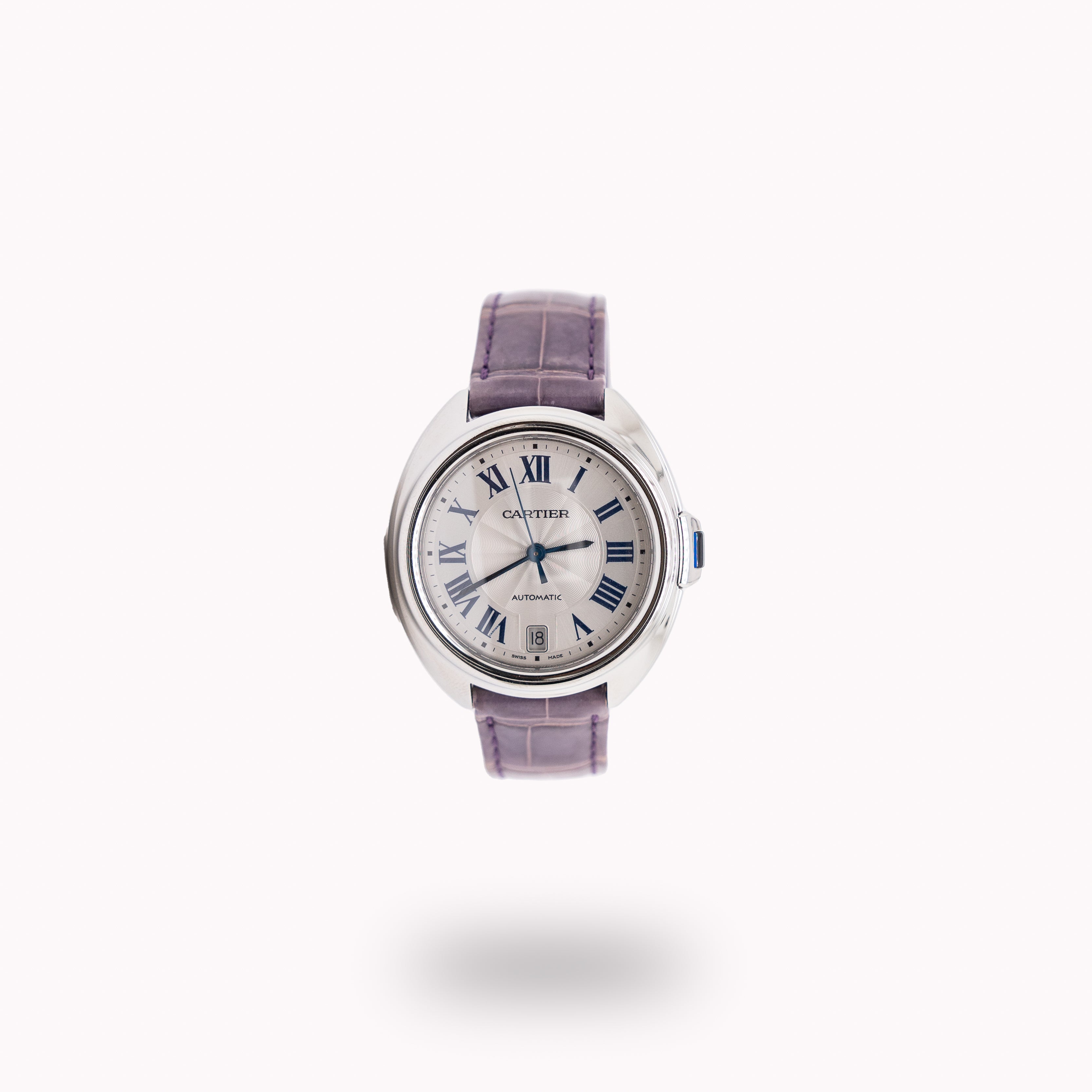 Cartier Clé de Cartier WJCL0018 Mid-Size Automatic Silver Dial Leather