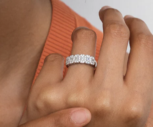 1.95 CTW Natural Diamond Emerald Cut Halo Wedding Band Ring White Gold
