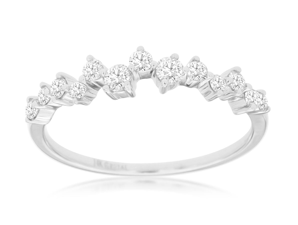 Multi Shaped Natural Diamond Ring 14kt White