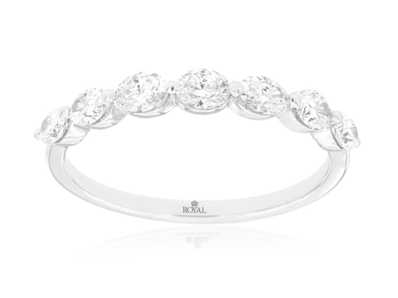 0.70 CTW Natural Marquise Diamond Wedding Ring White Gold