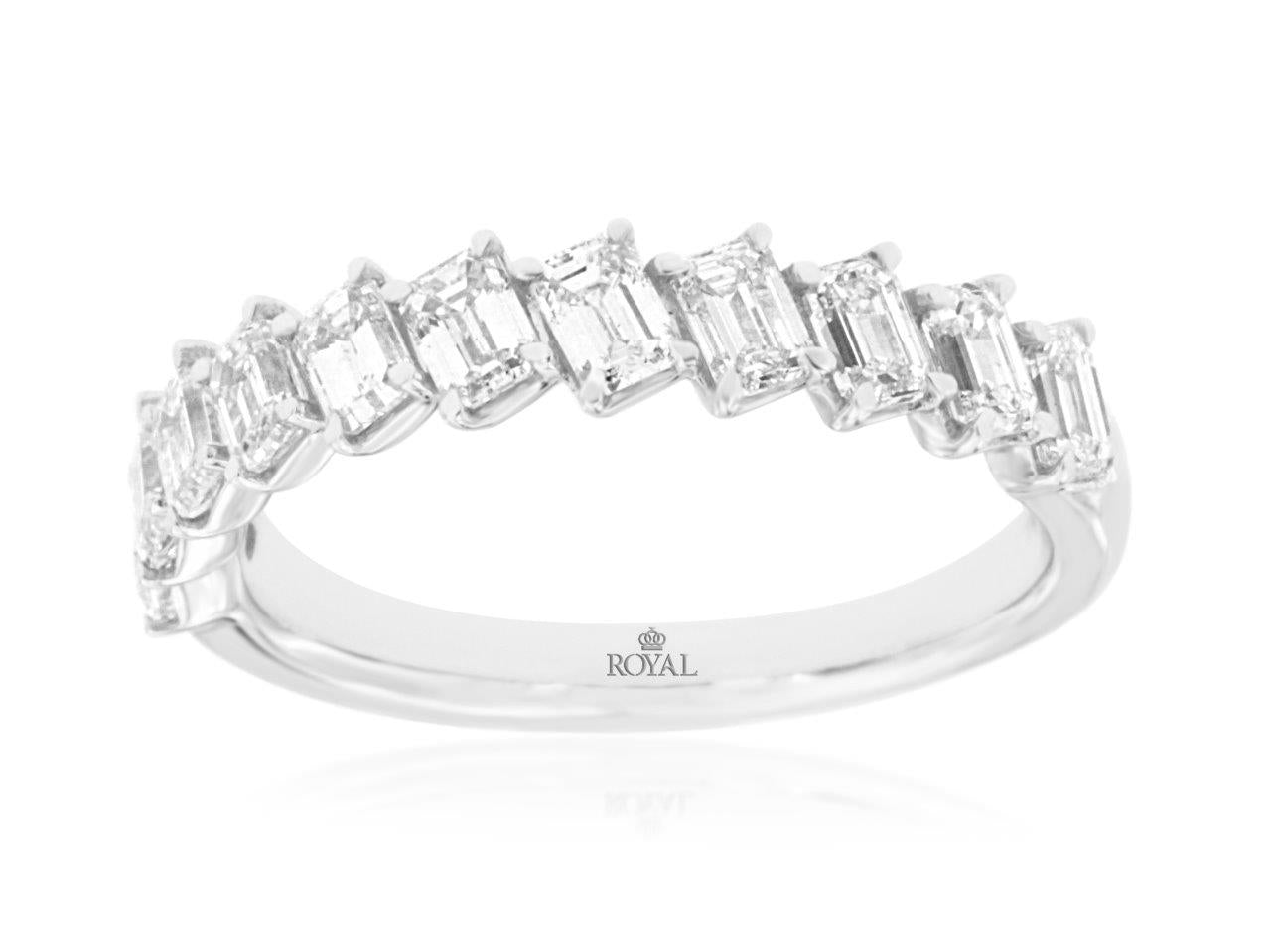 1.65 CTW Natural Diamond Baguette Wedding Band Ring White Gold