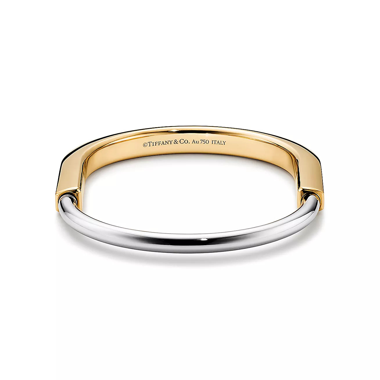 Tiffany & Co Lock Bangle in 18KT Yellow & White Gold