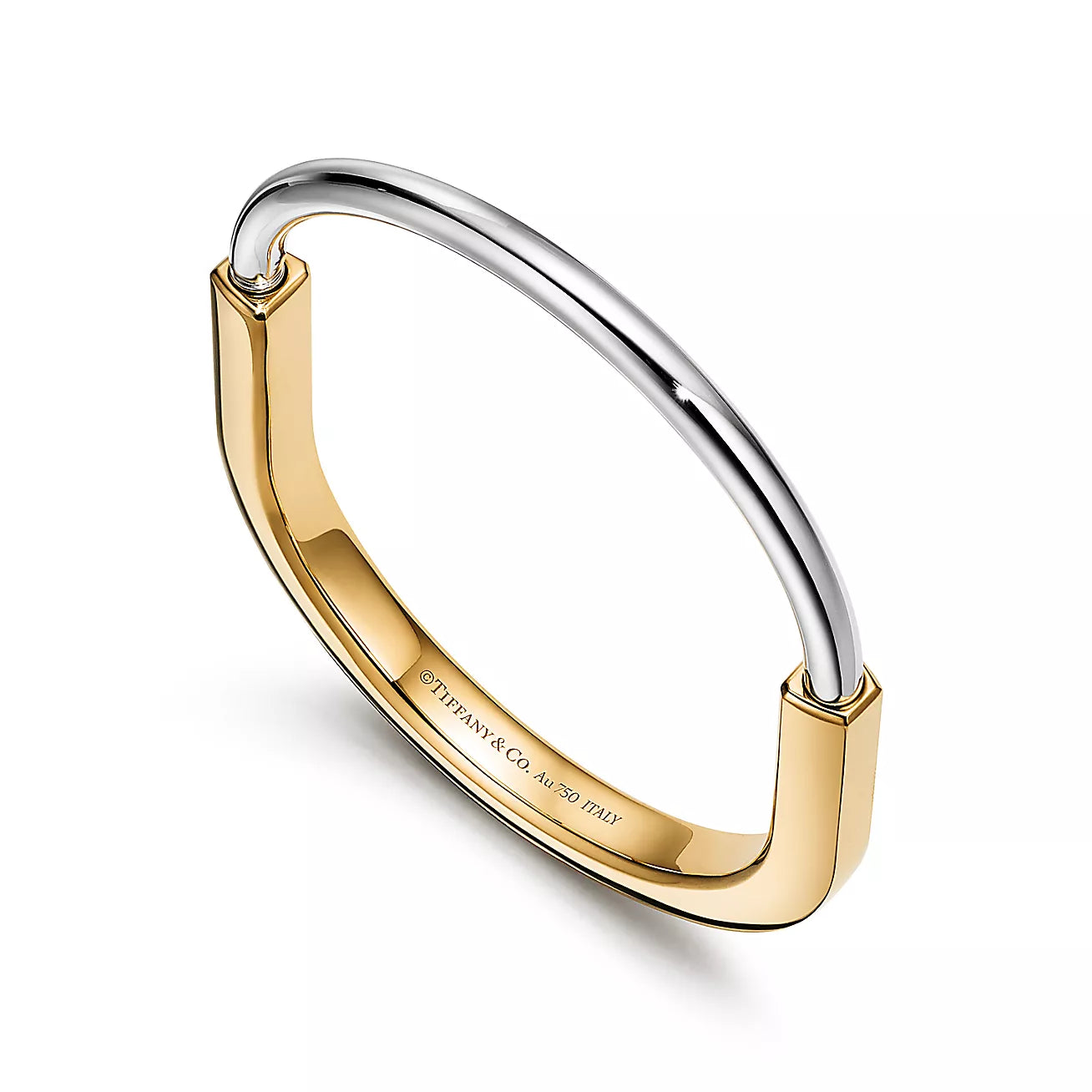 Tiffany & Co Lock Bangle in 18KT Yellow & White Gold