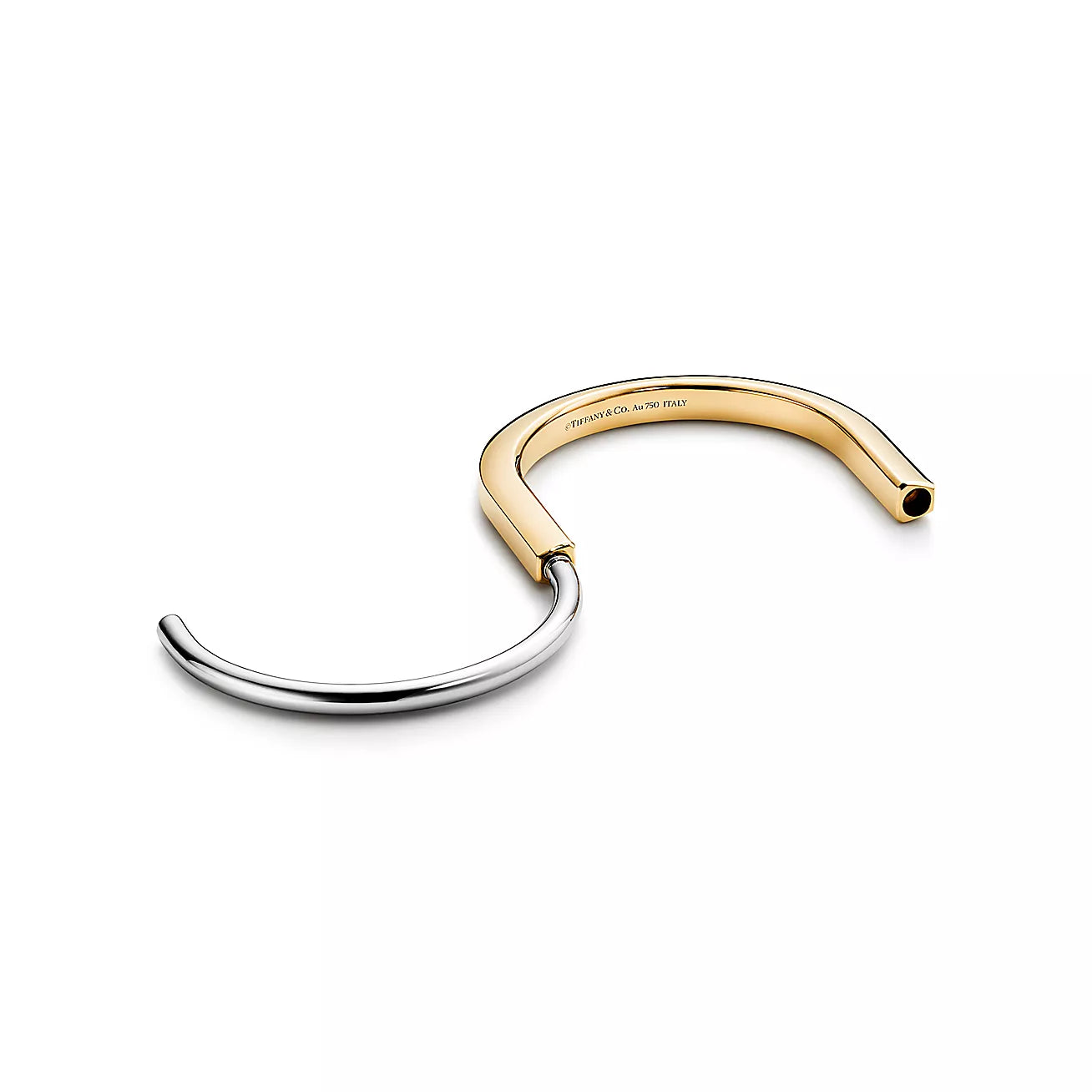 Tiffany & Co Lock Bangle in 18KT Yellow & White Gold