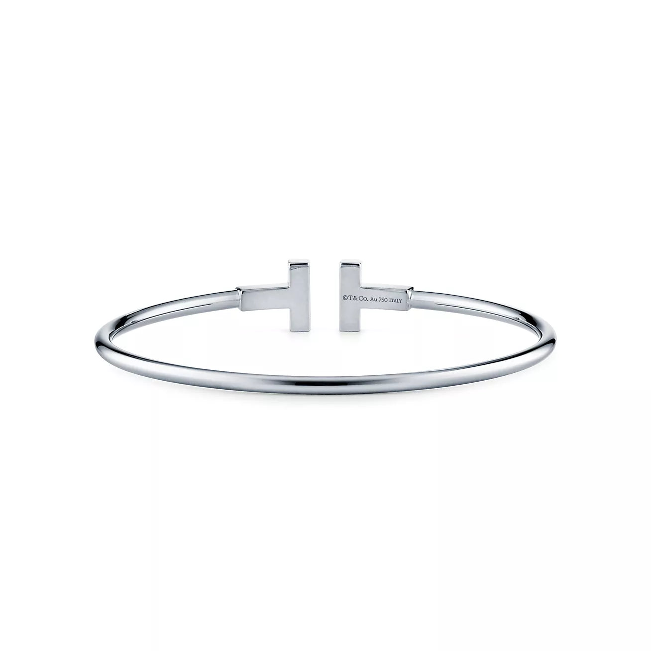 Tiffany & Co T Wire Bangle in 18kt White Gold