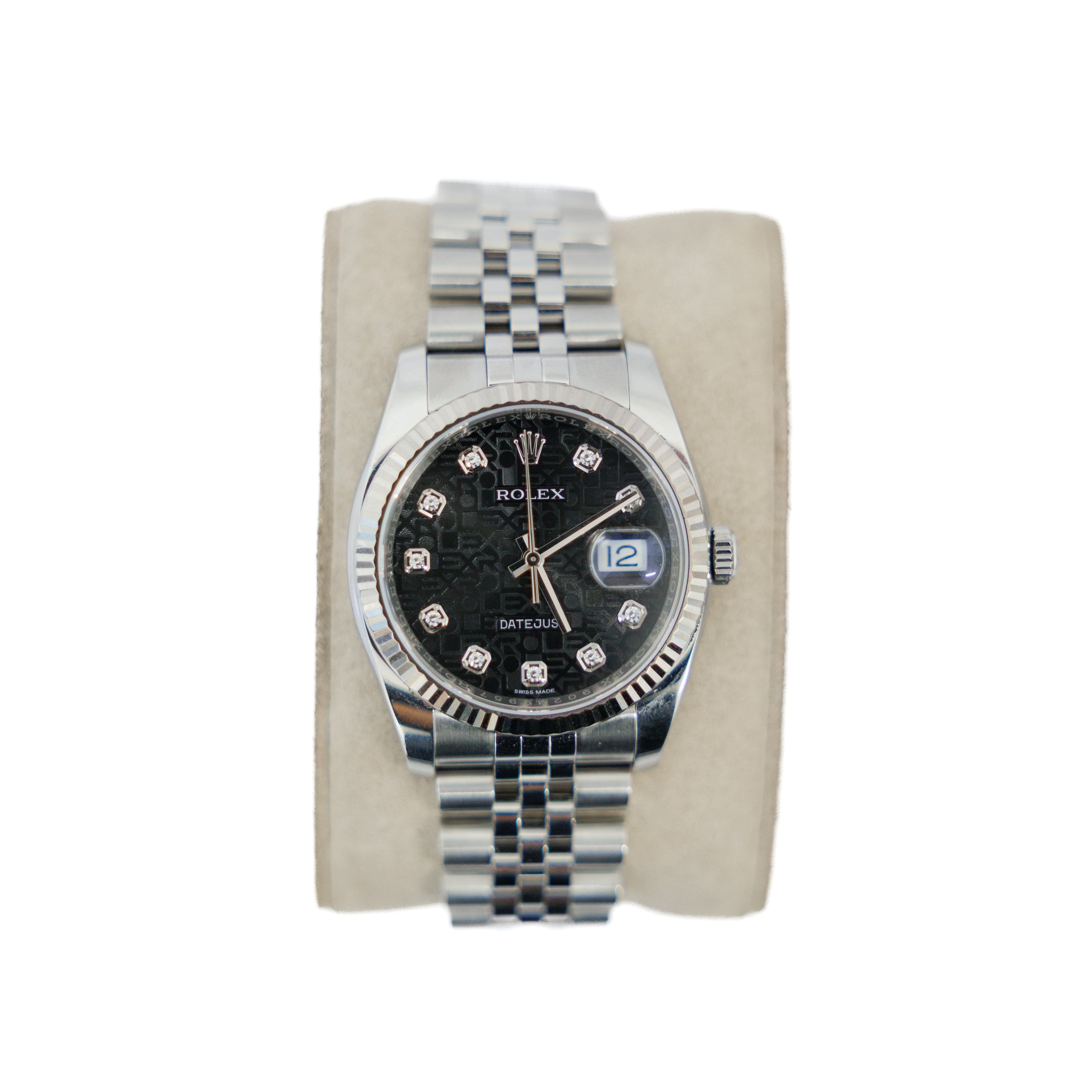 Rolex Datejust 36mm Stainless Steel Black Rolex Jubilee Dial 116234