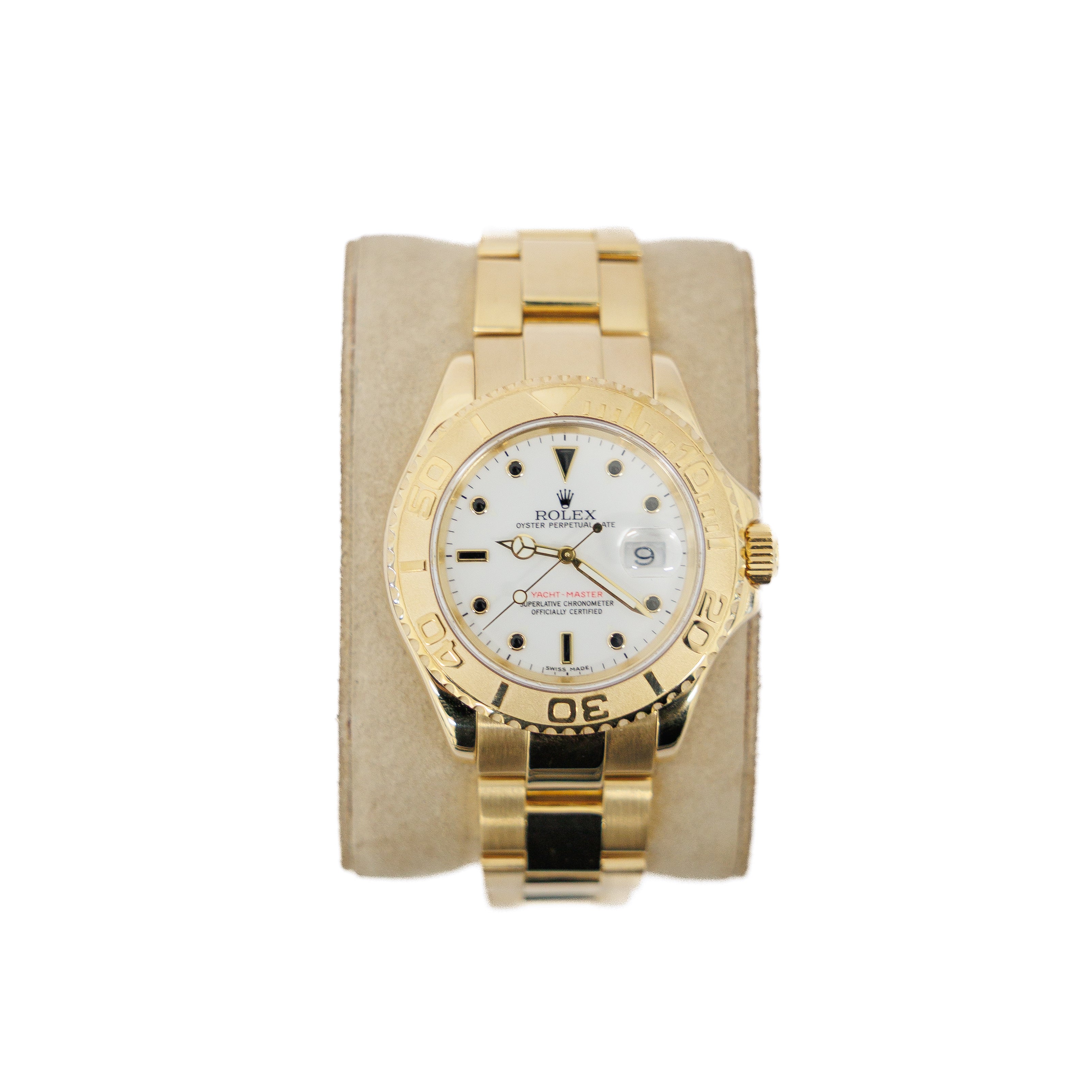 Rolex Yacht-Master 16628 White Dial 40MM 18K Yellow Gold
