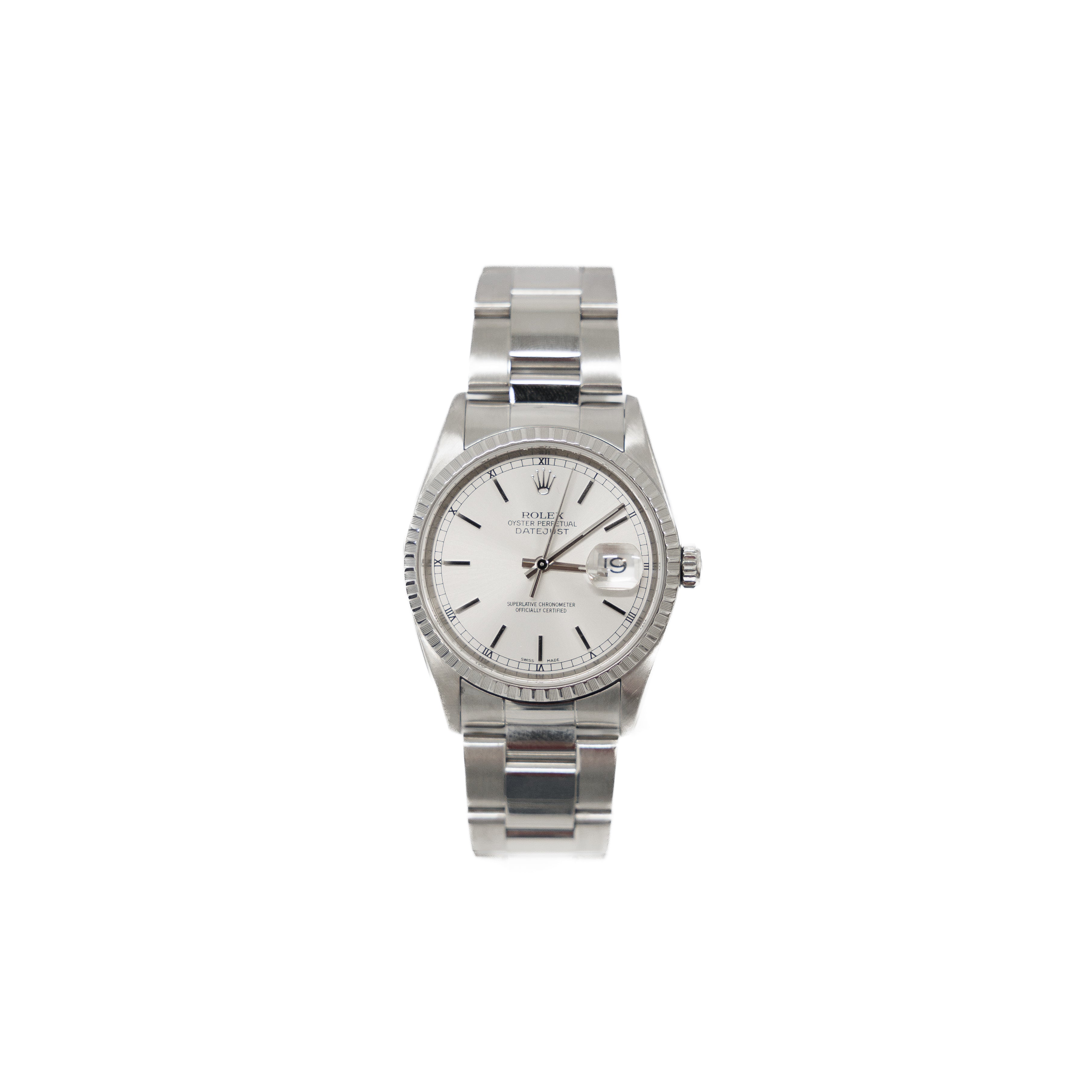 Rolex Date-Just 36MM Stainless Steel Ref 16220 Silver Dial