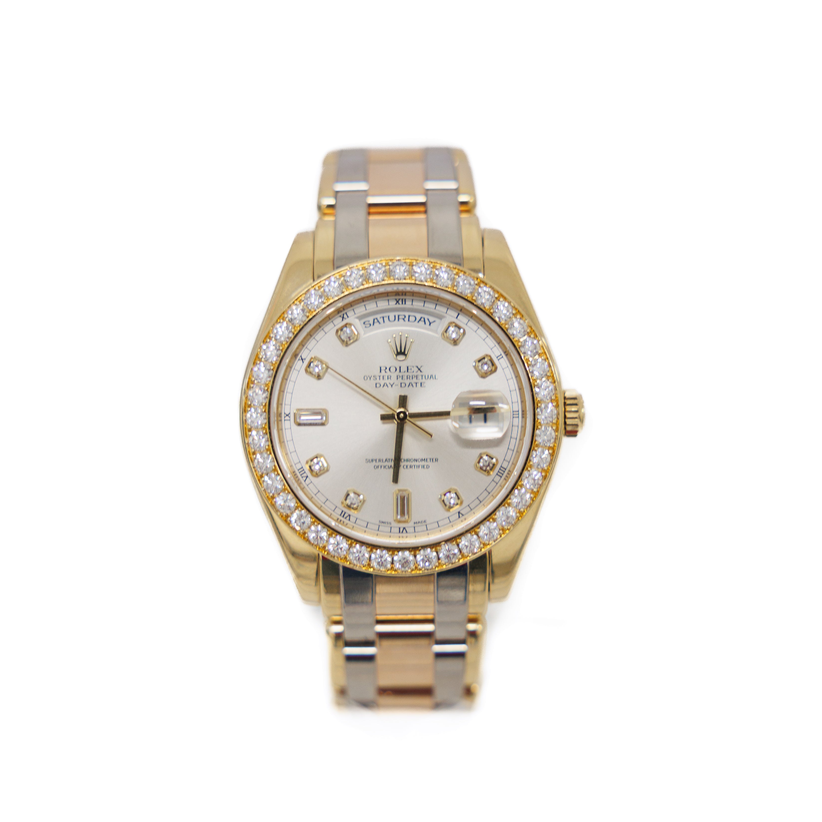 Rolex Day-Date Pearlmaster 39MM "Tridor" Ref 18948 Factory Diamonds