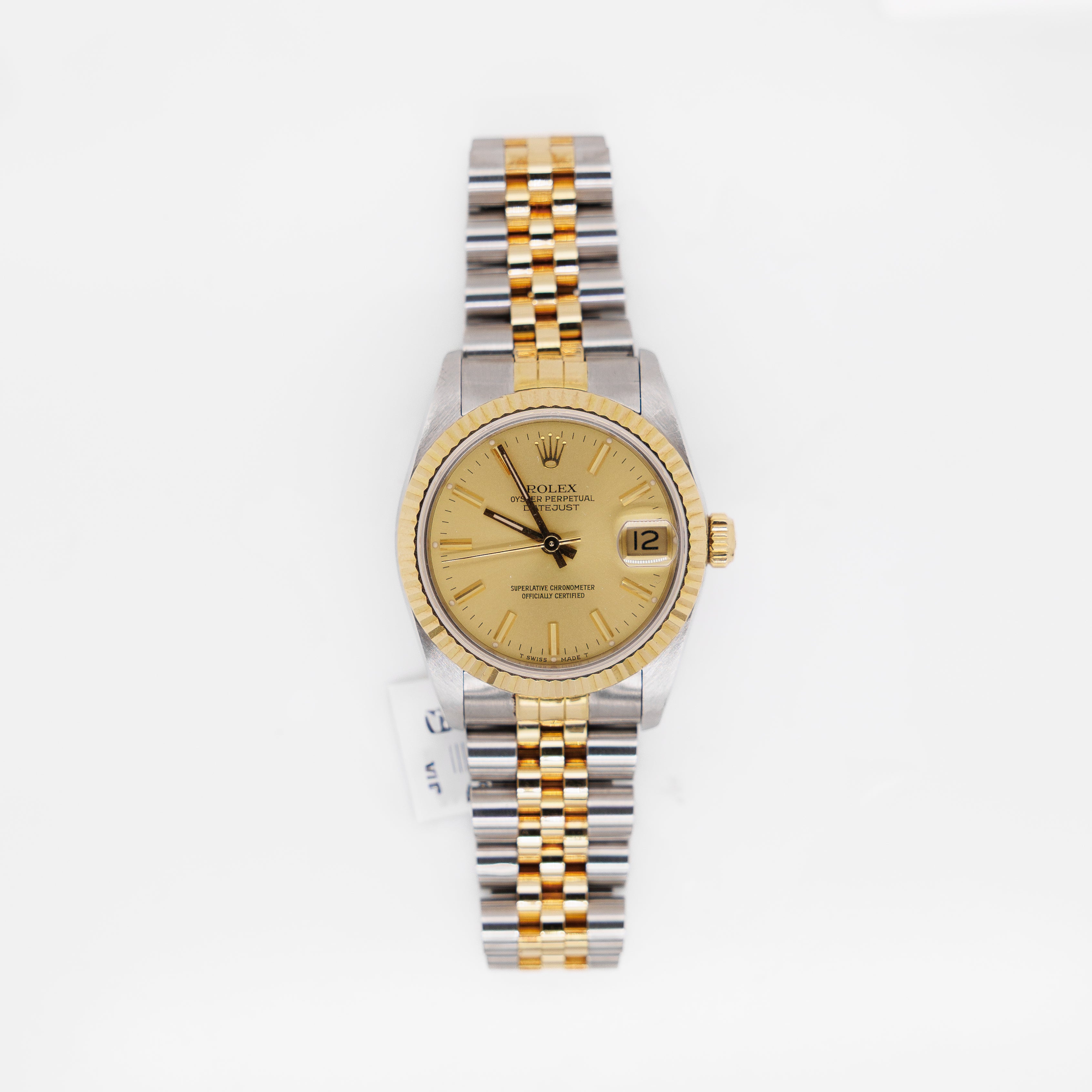 Rolex Datejust 31 Ref 68273 18KT Yellow Gold Stainless Steel Champagne Dial Jubilee Used