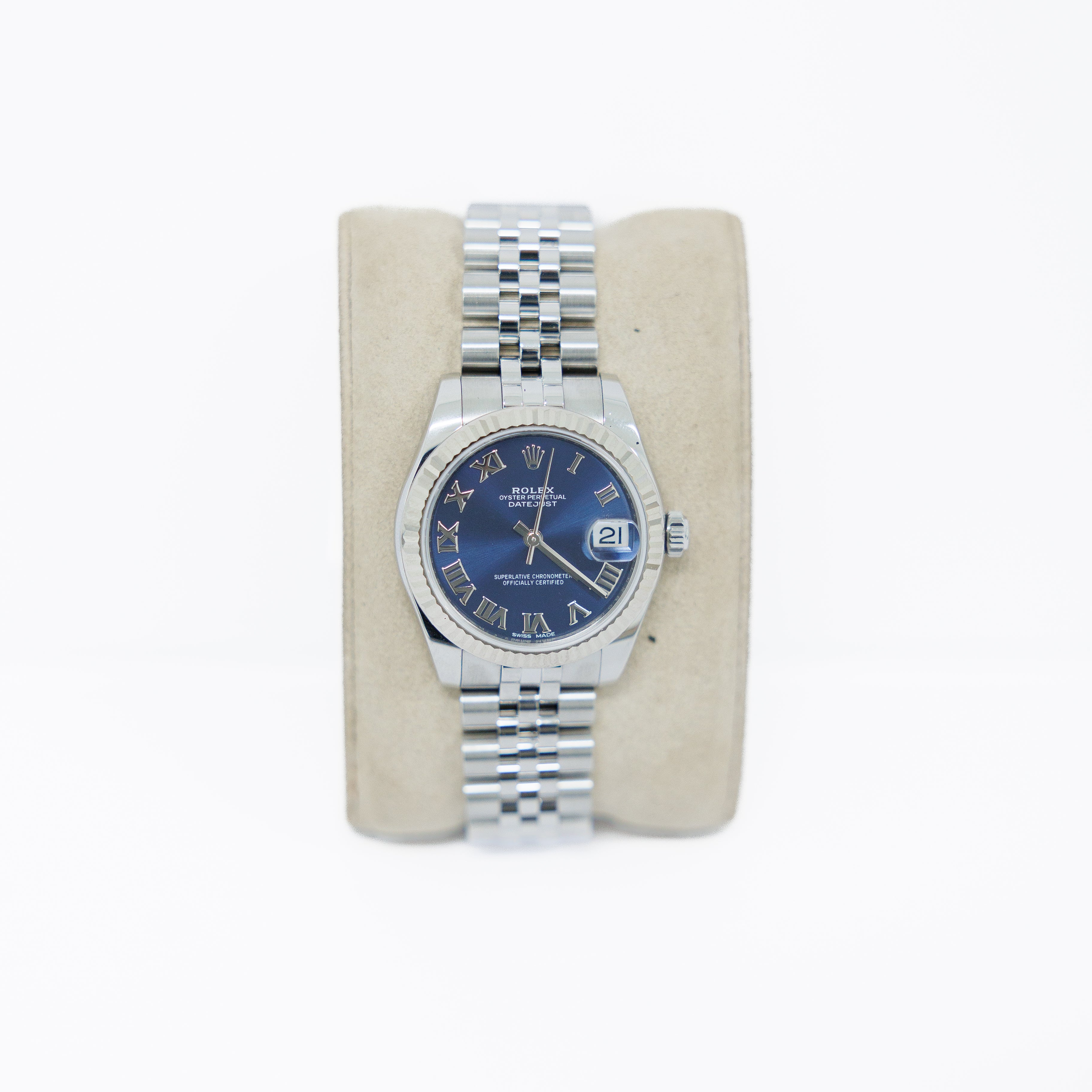 Rolex 31mm Date-Just Stainless Steel Blue Dial 178274