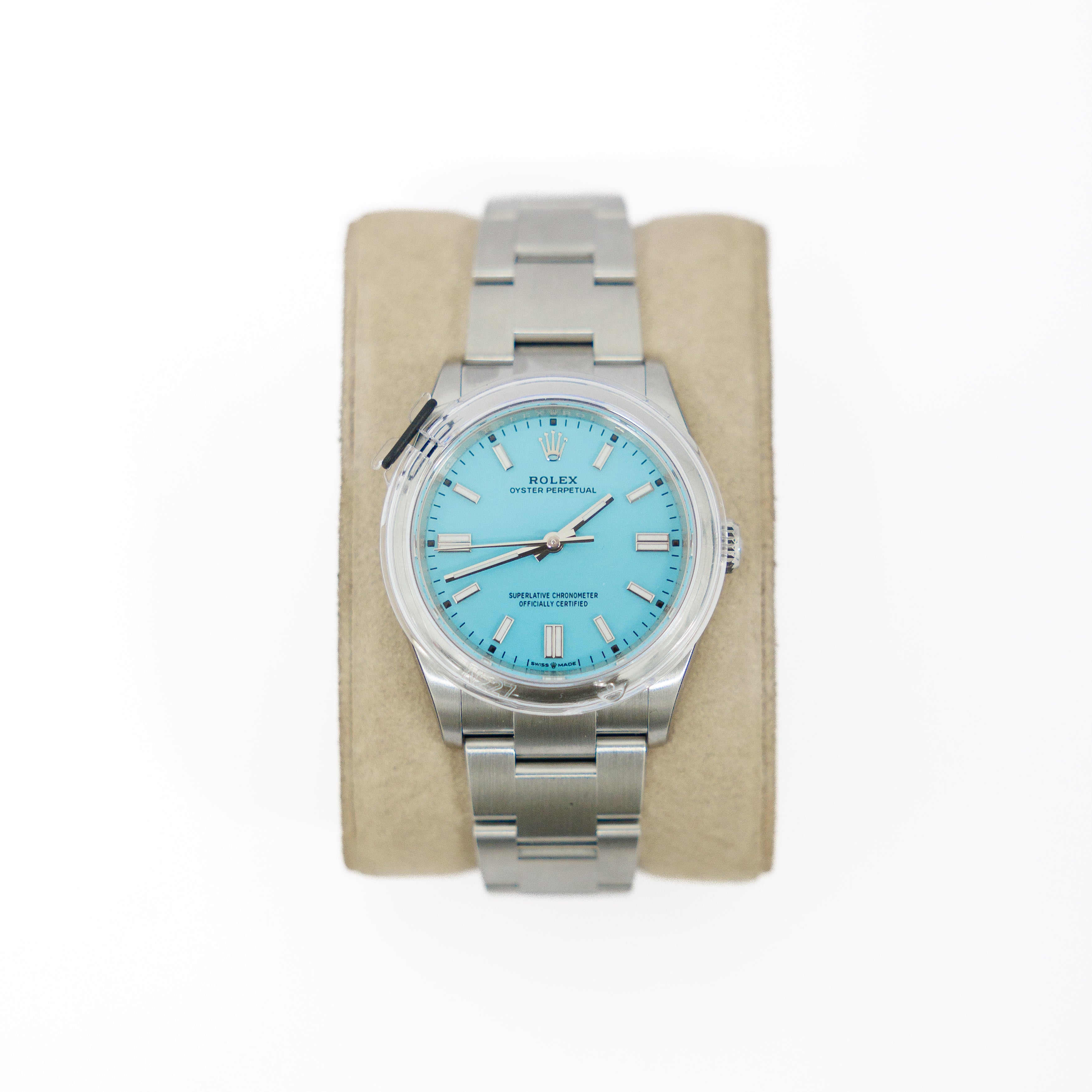 Rolex Oyster Perpetual 39mm Stainless Steel Tiffany Blue Dial 2024