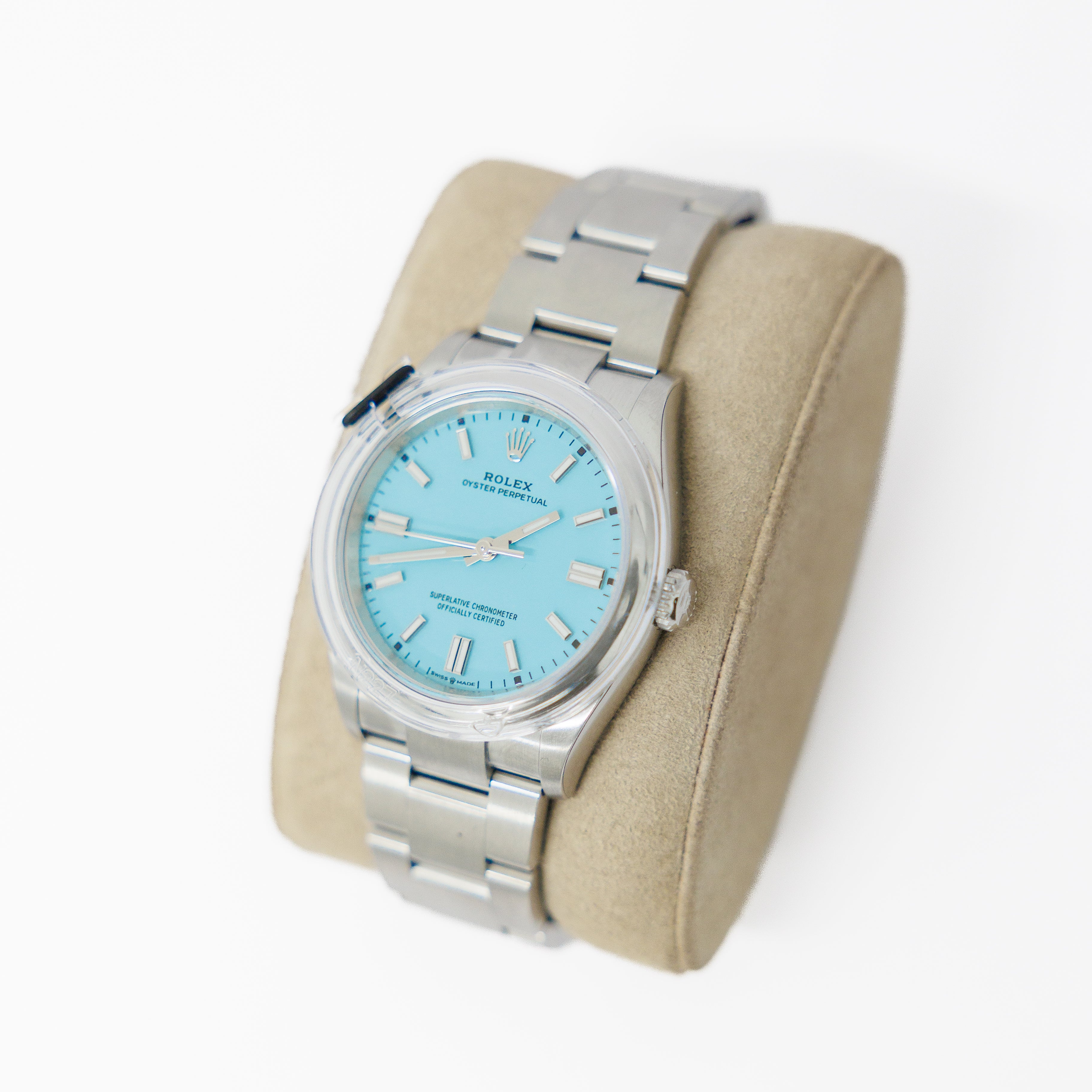 Rolex Oyster Perpetual 39mm Stainless Steel Tiffany Blue Dial 2024