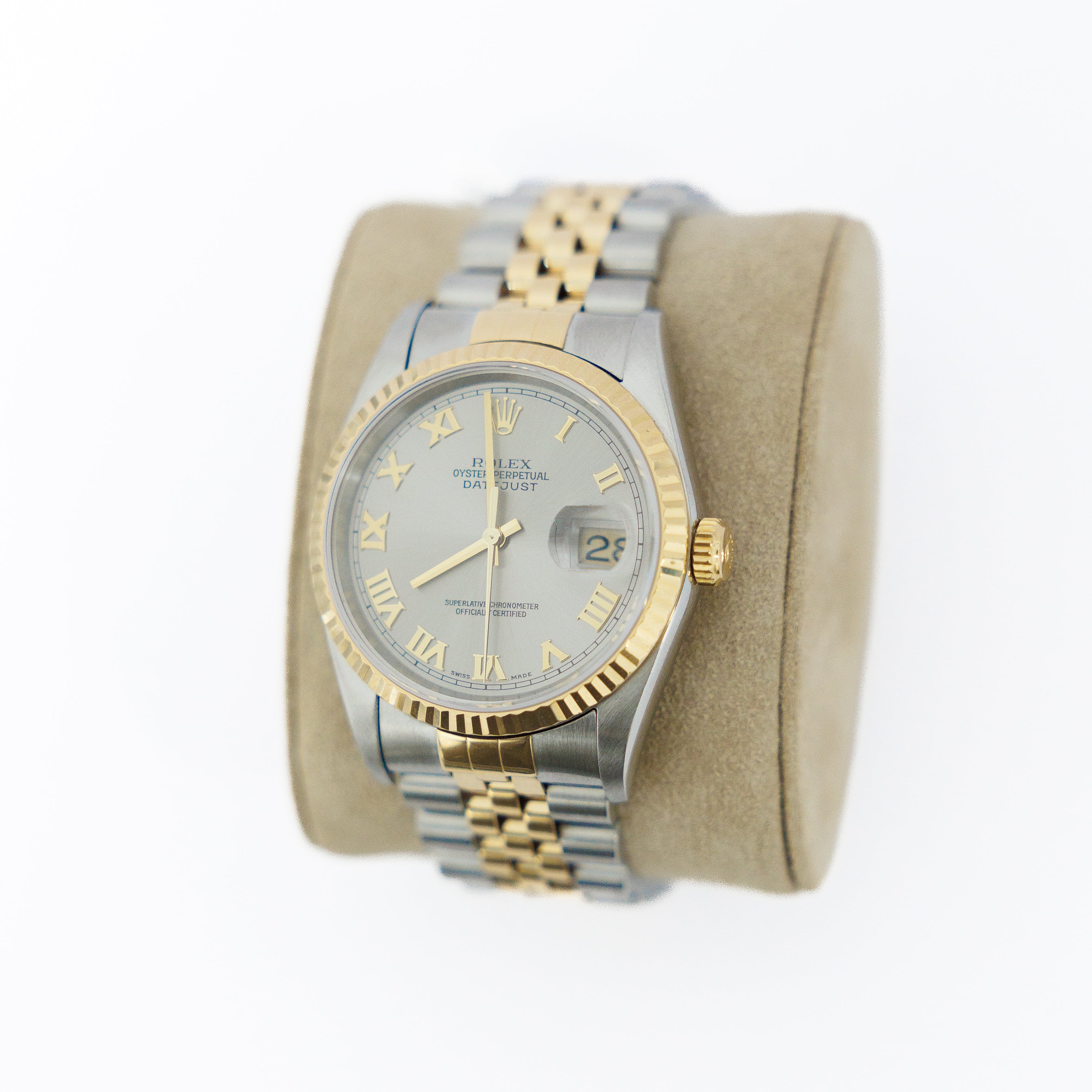 Rolex Datejust 36mm 18KT Yellow Gold/Stainless Steel Grey Roman Dial