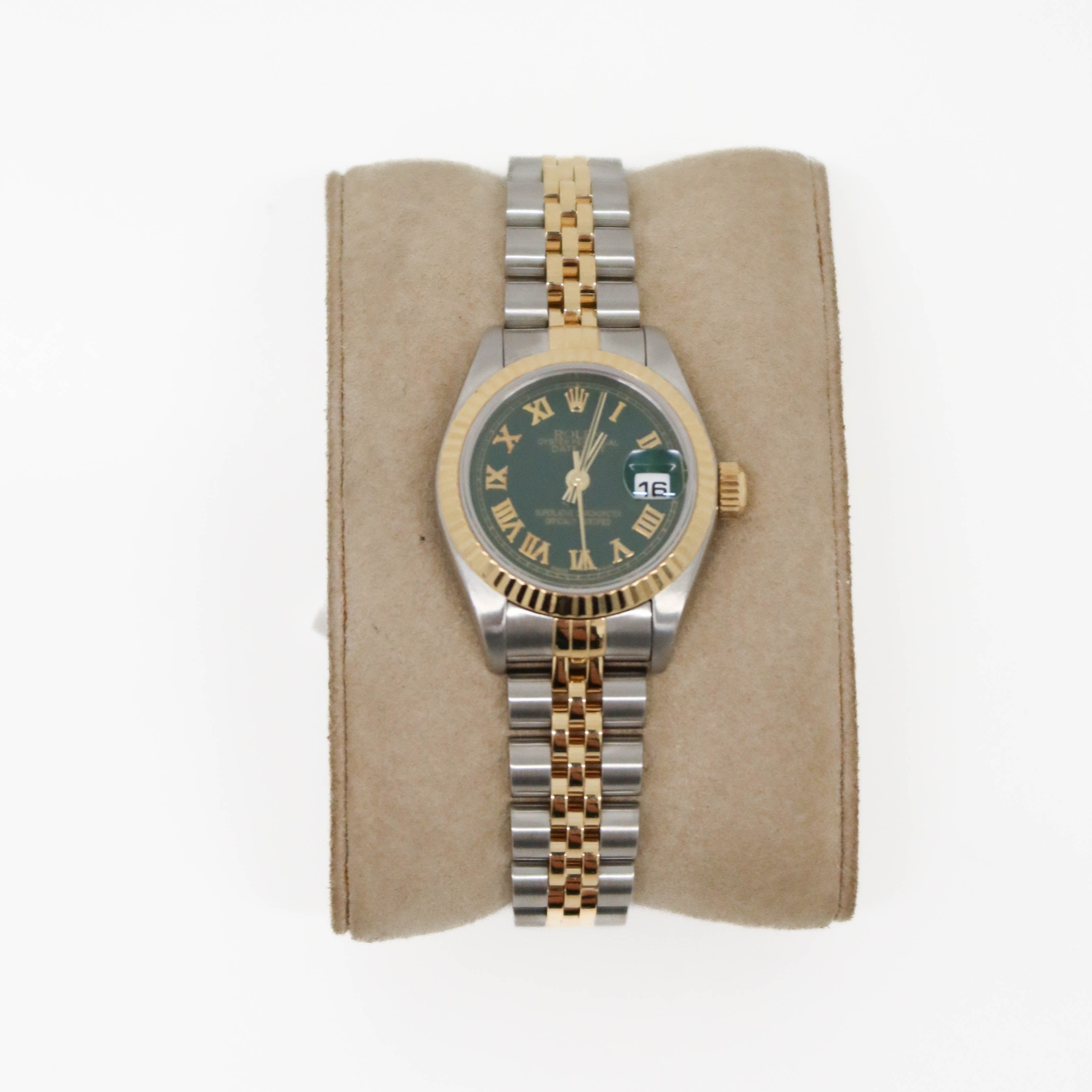 Rolex Lady Datejust Green Roman Dial 26mm