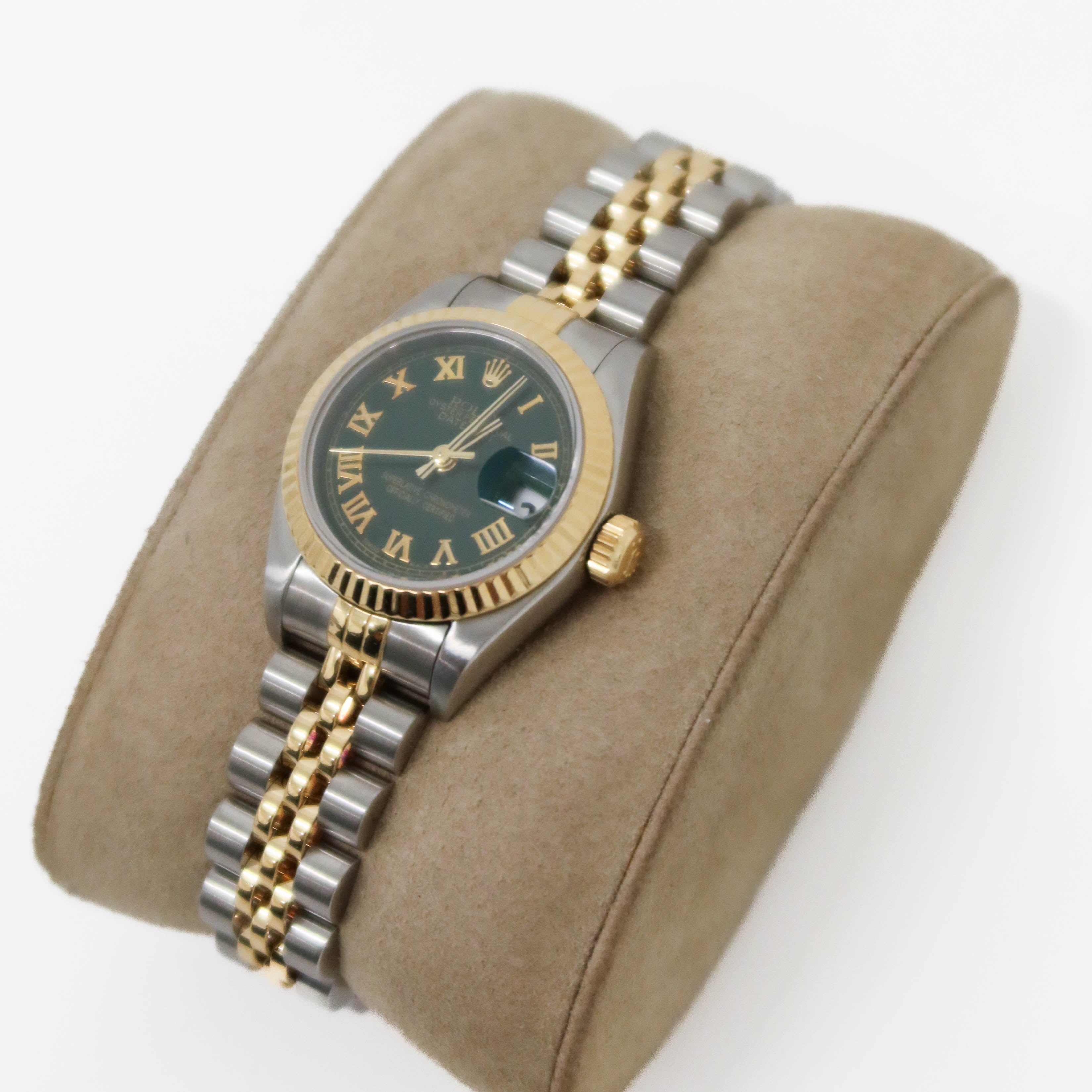 Rolex Lady Datejust Green Roman Dial 26mm