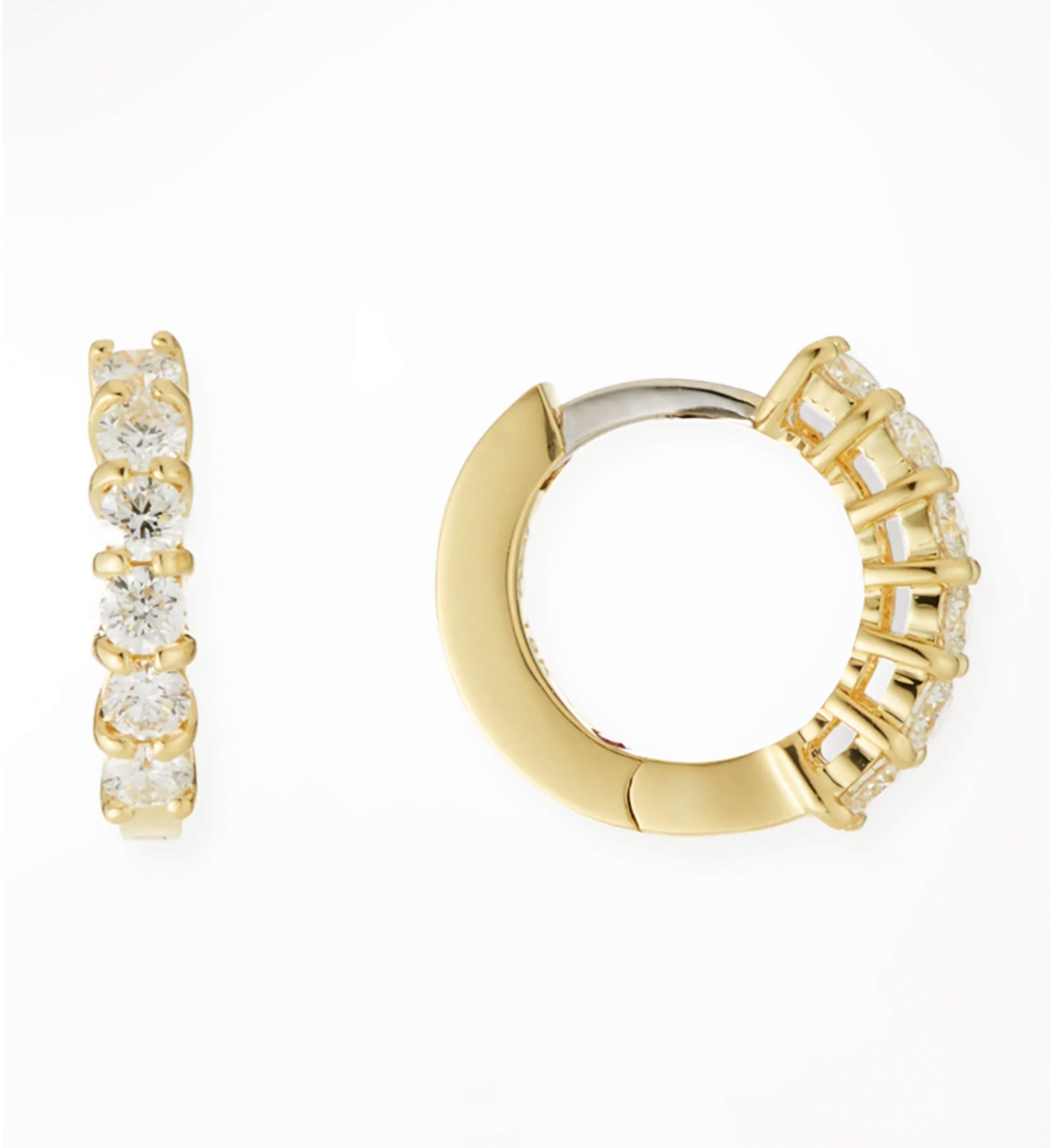 2.00 CTW Lab Grown Diamond Hoops 14KT Yellow