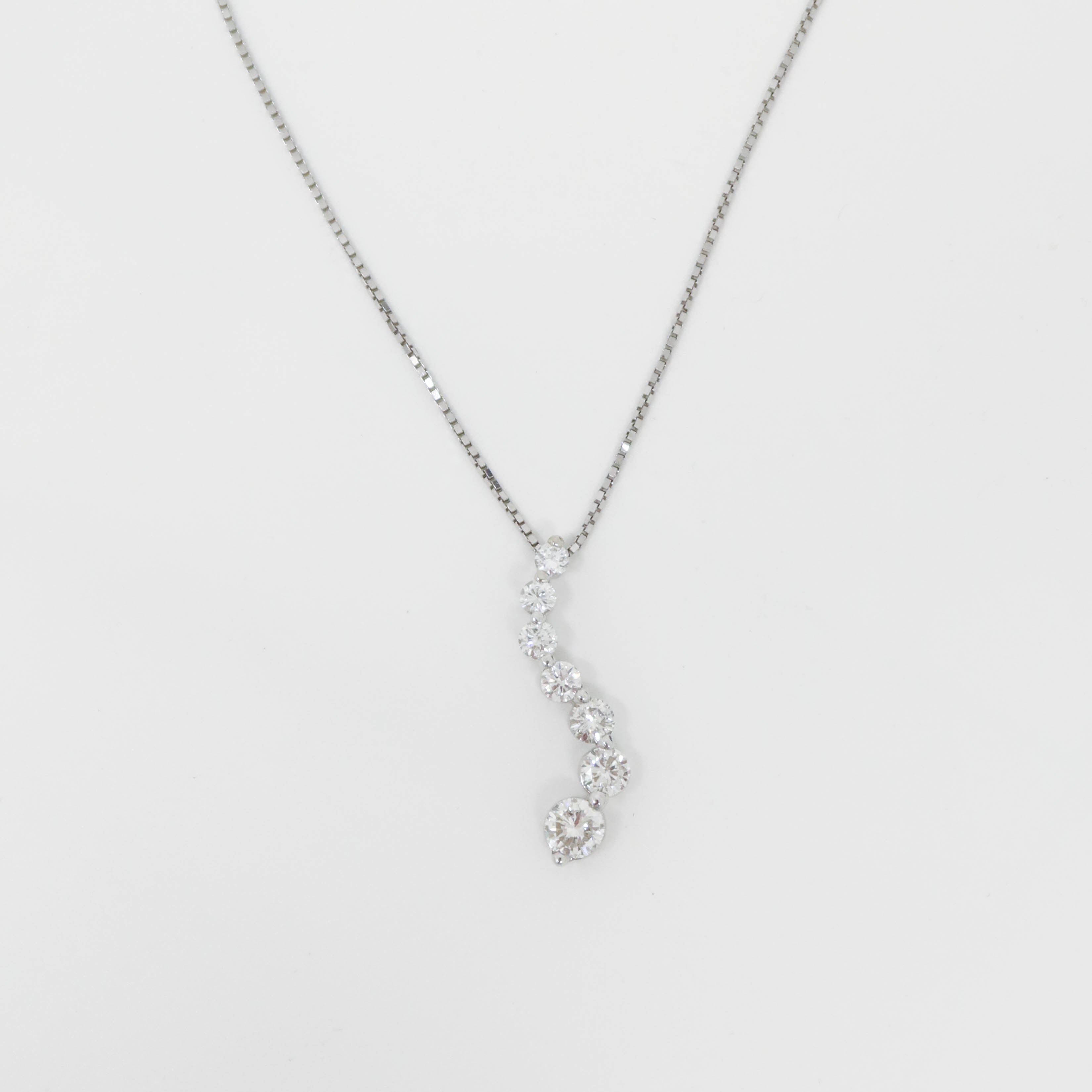 Diamond Journey Necklace White Gold