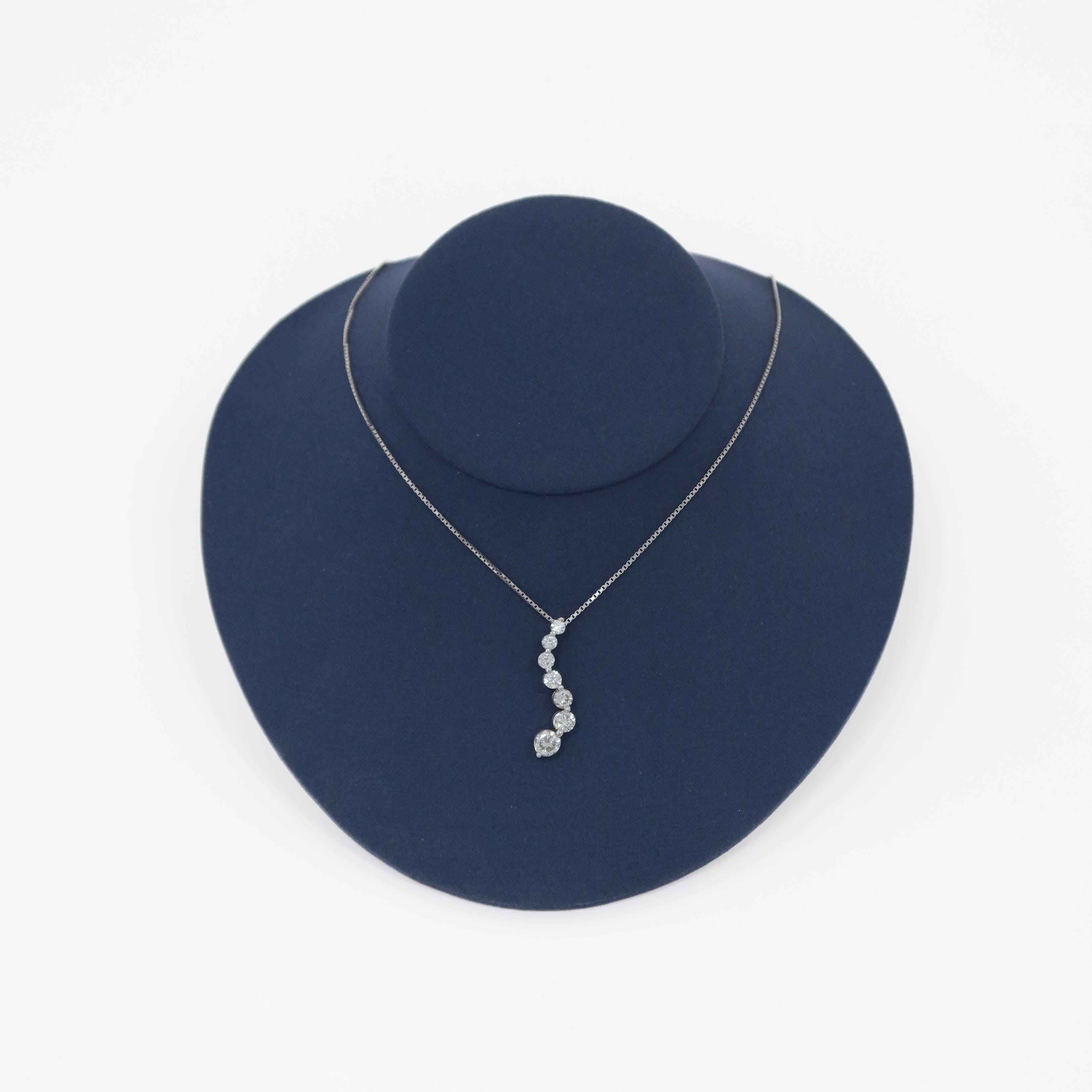 Diamond Journey Necklace White Gold