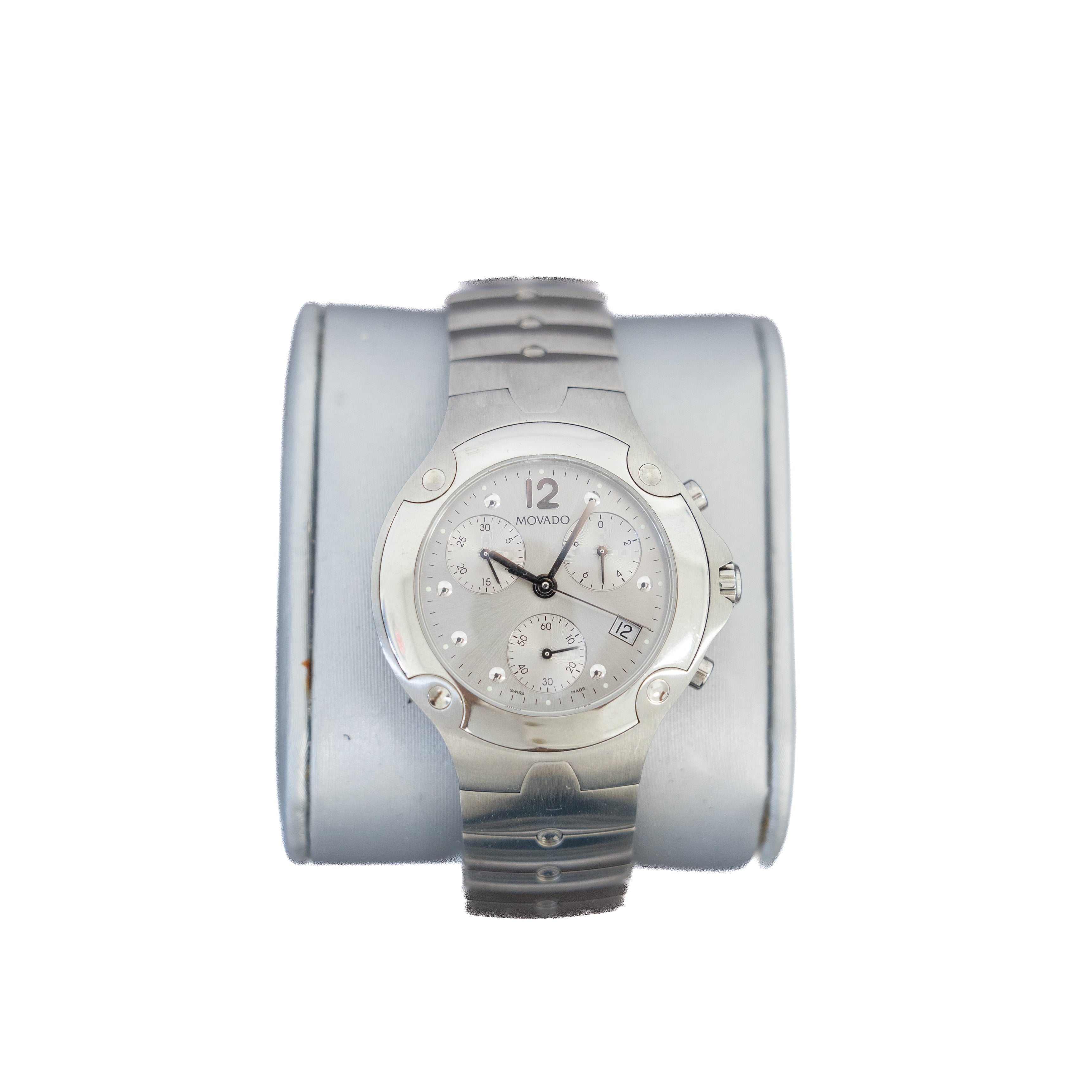 Movado Series 800 Chronograph 6188115 Silver Dial Stainless Steel 40MM Quartz Watch