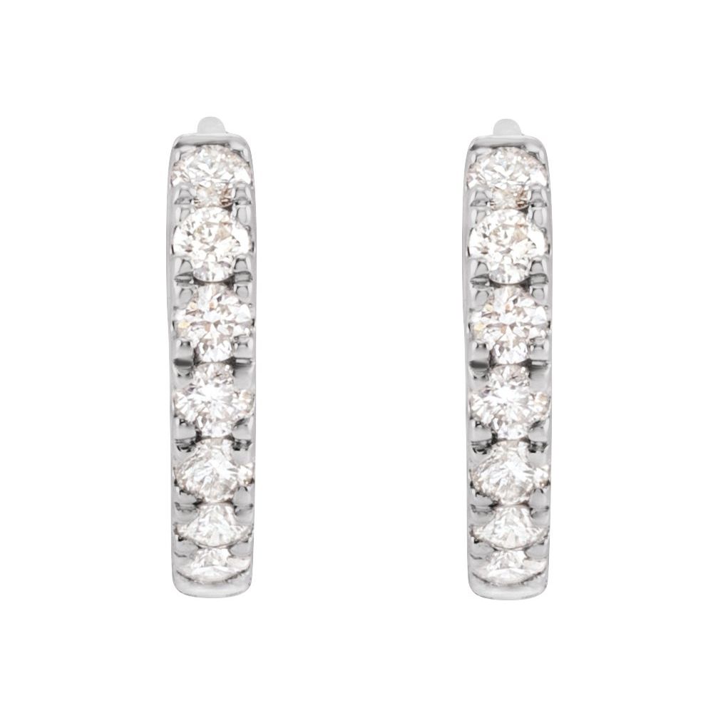 3.00 CTW Lab Grown Diamond Hoops 14KT YWhite