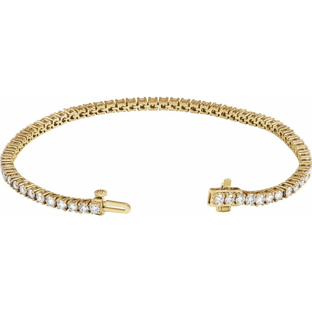 2.00 CTW Lab Grown Diamond Tennis Bracelet Yellow Gold