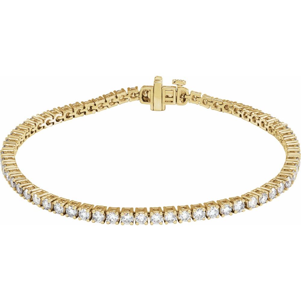 4.00 CTW Lab Grown Diamond Tennis Bracelet Yellow Gold