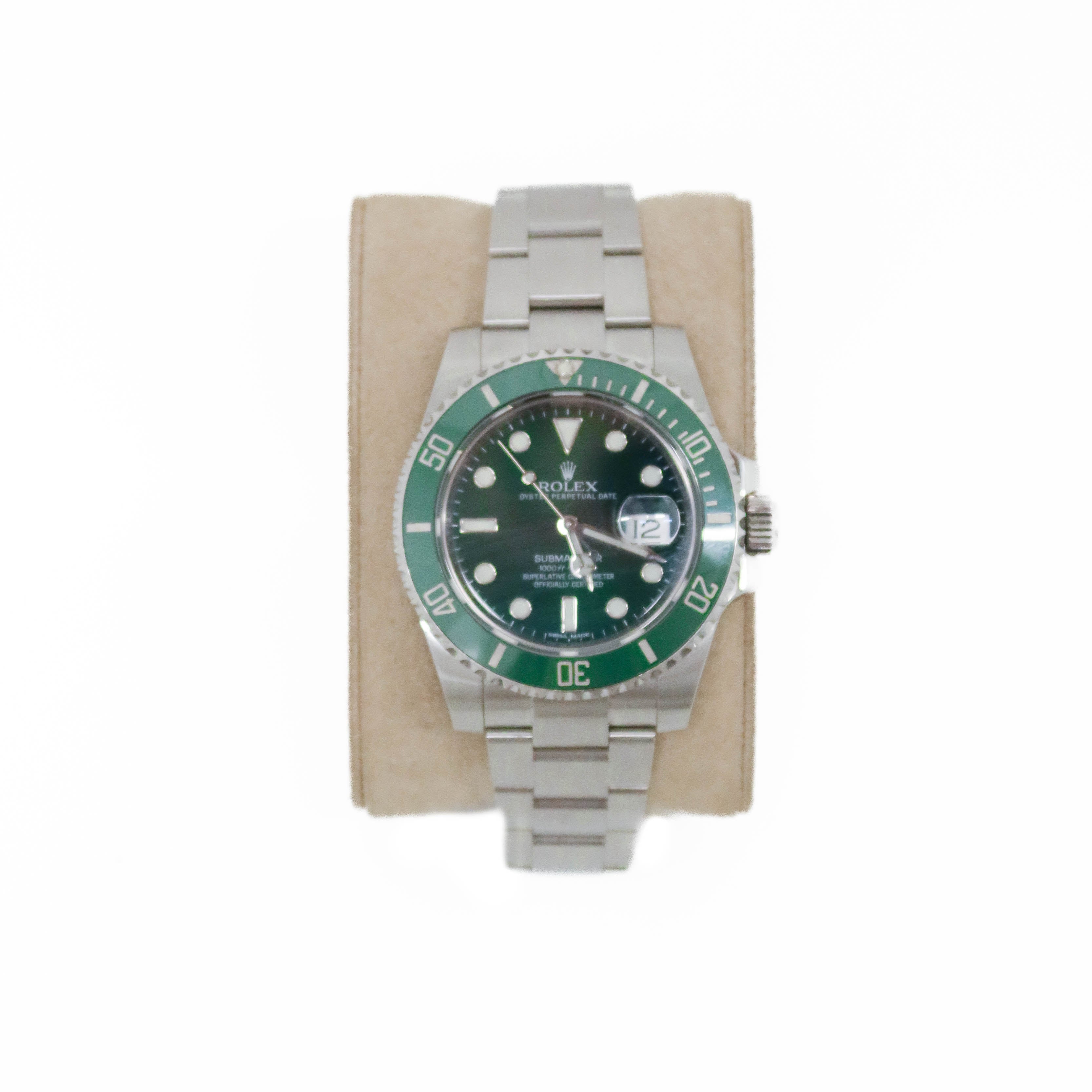 Rolex Submariner Date Hulk Oyster steel Green Dial Men's Watch 116610LV