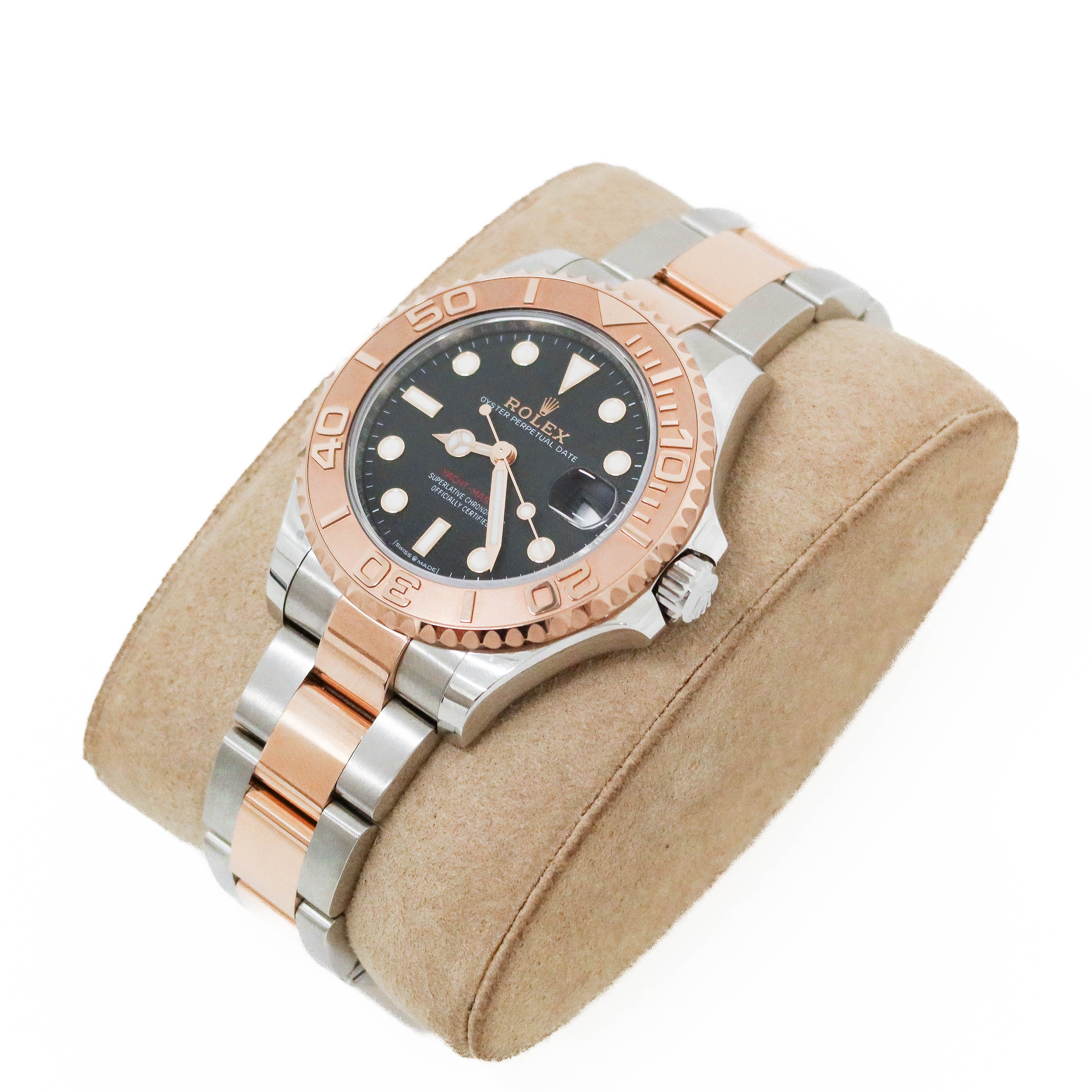 Rolex 37mm Yacht Master Stainless Steel/ 18Kt Rose Gold - Black Dial