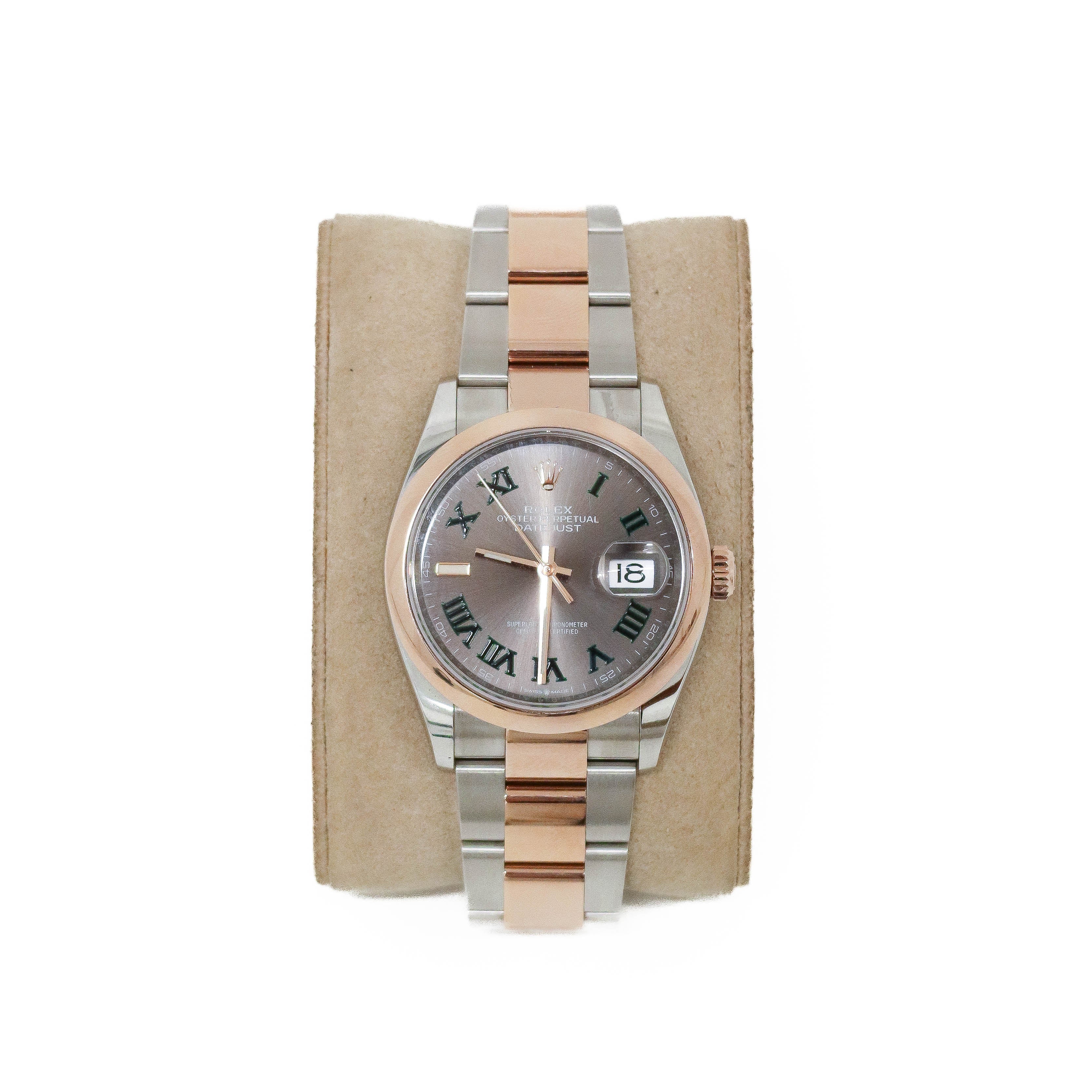 Rolex Datejust 36mm Stainless/ 18KT Rose Gold - Wimbledon Dial