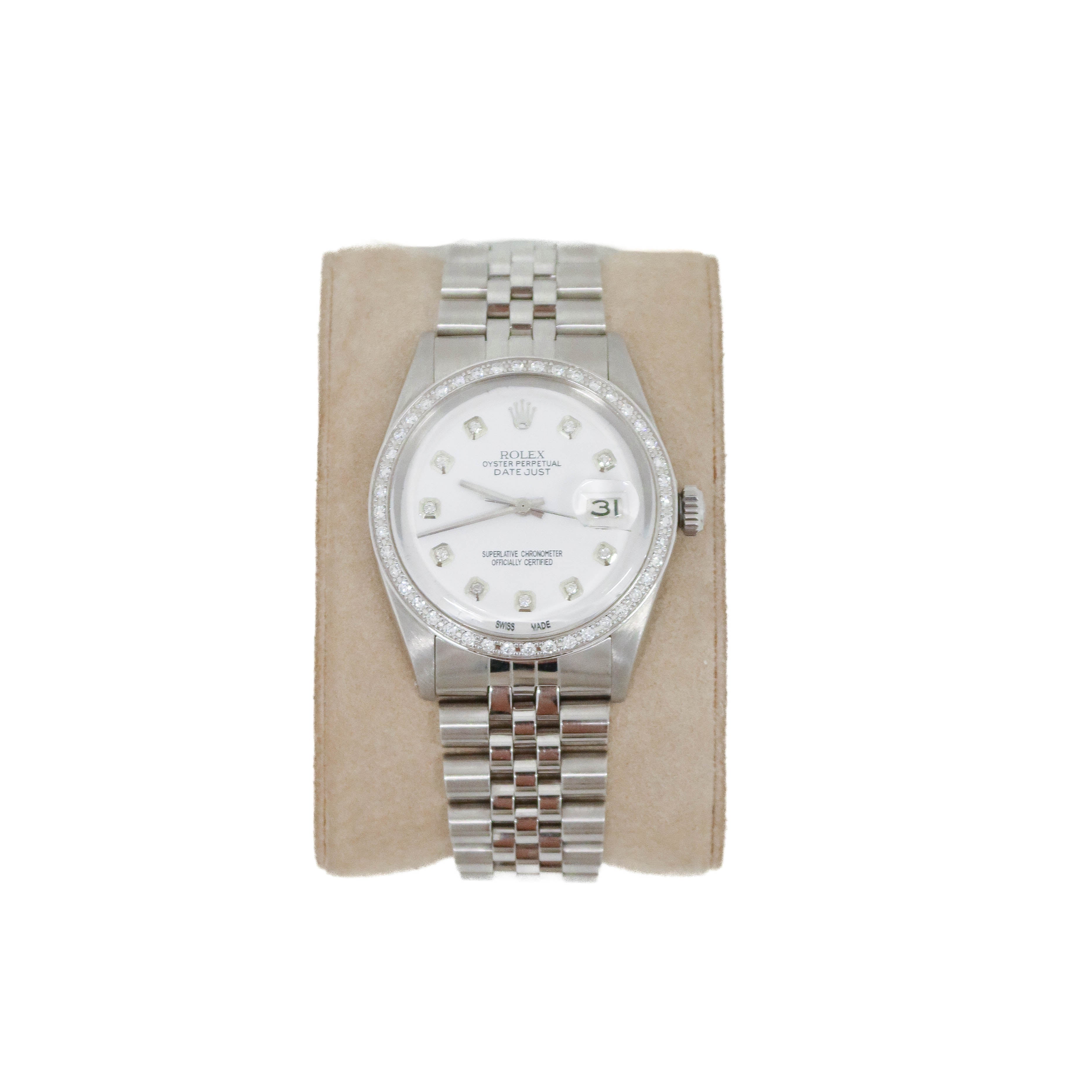 Rolex Datejust 36mm Jubilee SS - White Diamond Dial