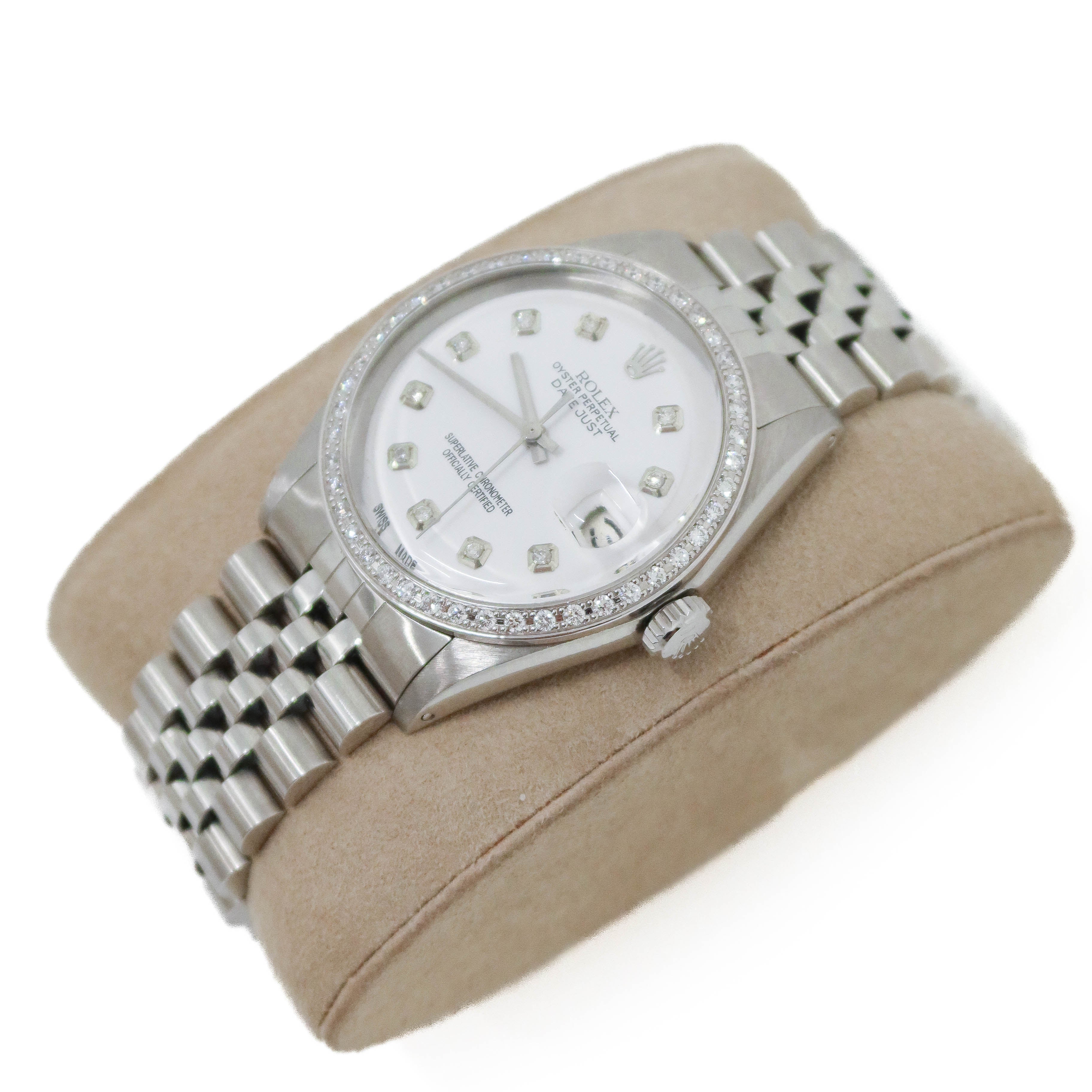 Rolex Datejust 36mm Jubilee SS - White Diamond Dial