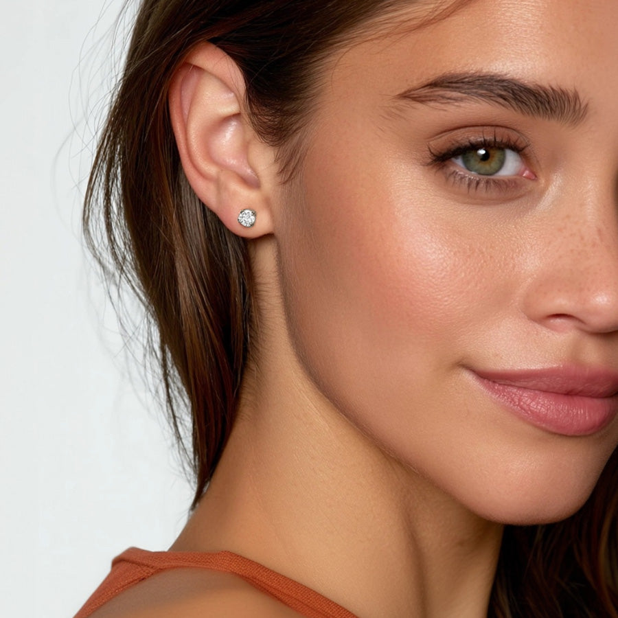 Lab Diamond Stud Earrings 1 cttw