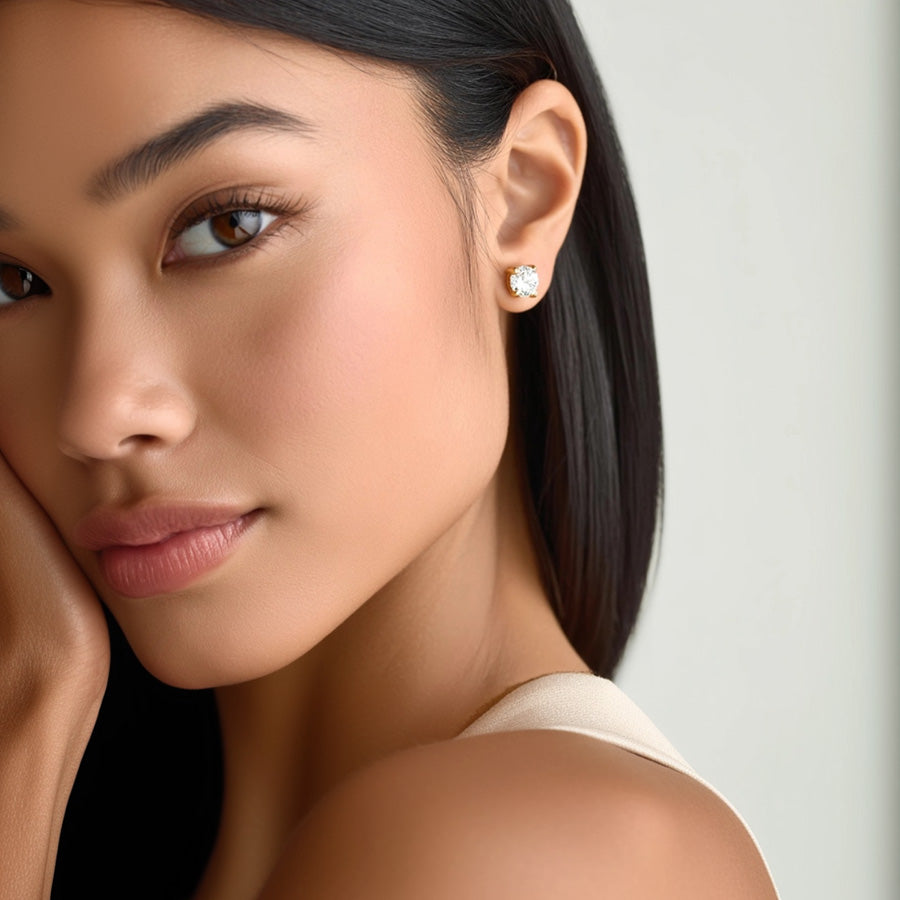 Lab Diamond Stud Earrings 4 cttw