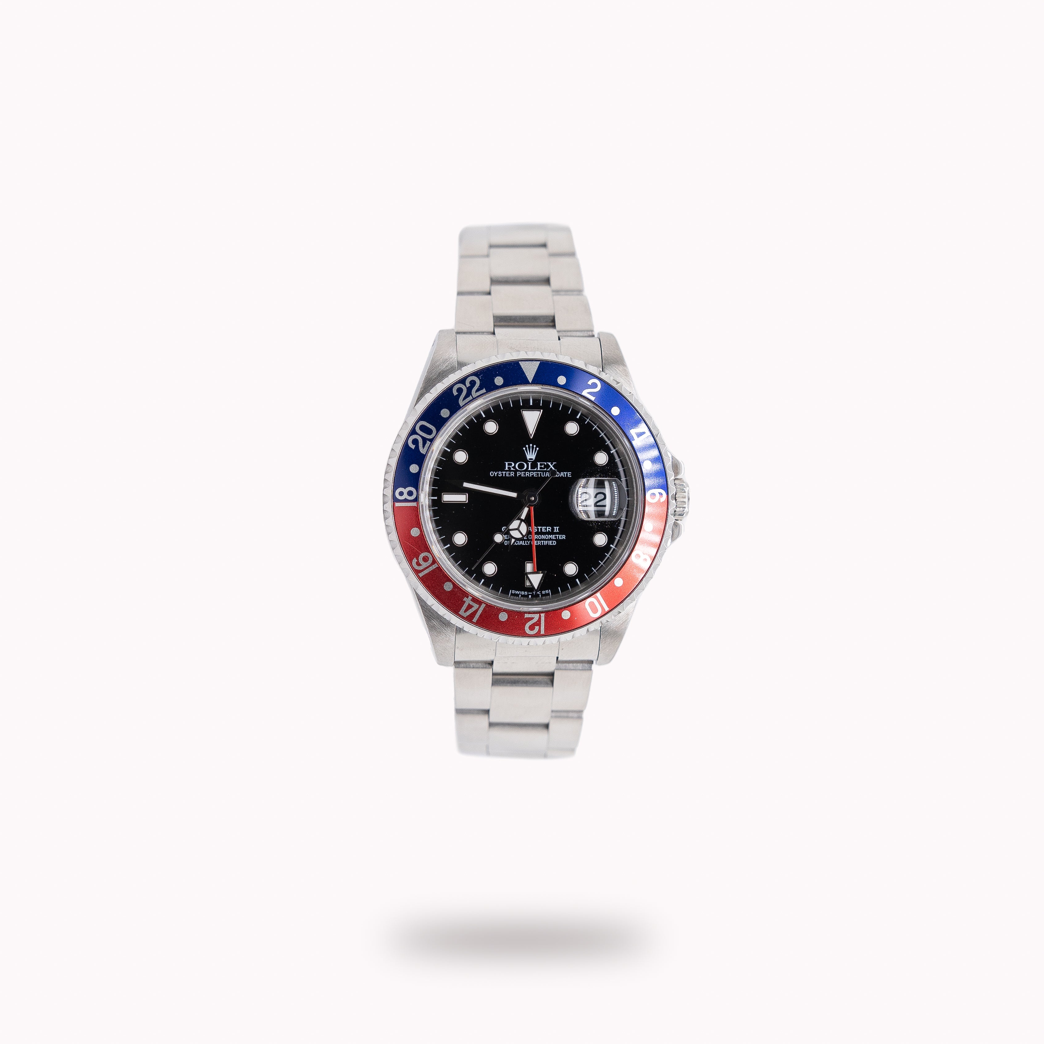Rolex GMT-Master II 16710 40mm Black Dial “Pepsi” Bezel Stainless Steel Oyster