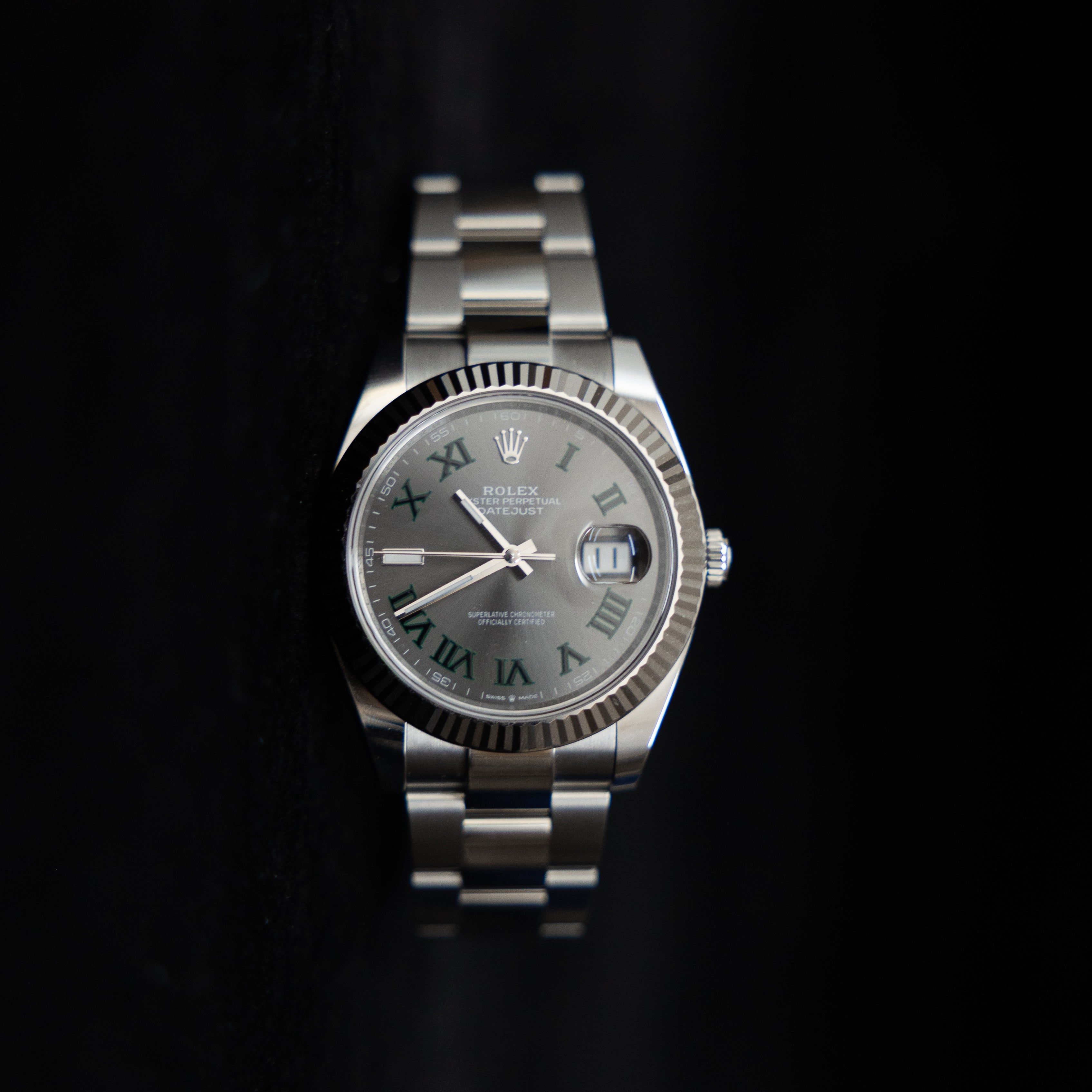Rolex Datejust 41 Stainless Steel & White Gold Wimbledon Dial Fluted Bezel Ref. 126334 Complete Set 2025